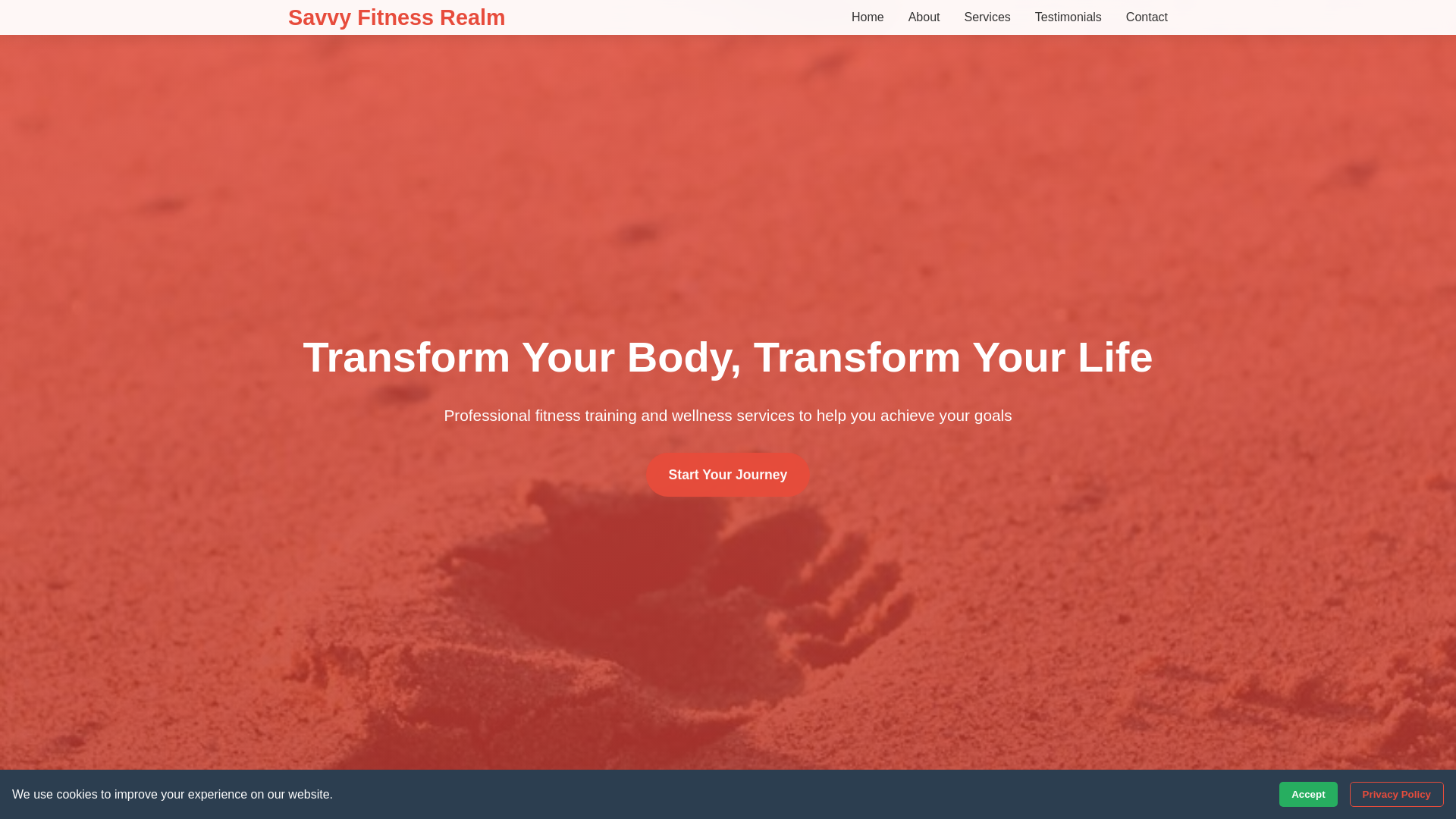 website screenshot of https://savvyfitnessrealm.shop/