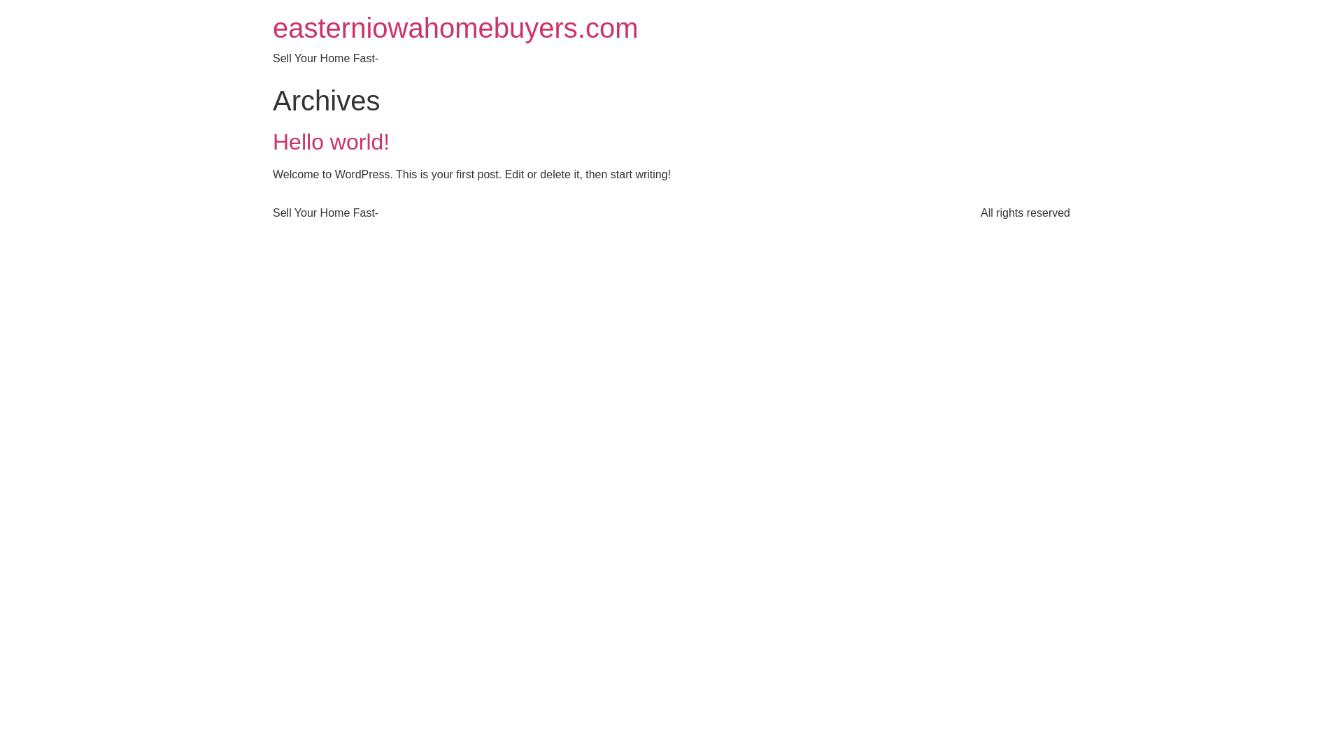 website screenshot of https://easterniowahomebuyers.com/