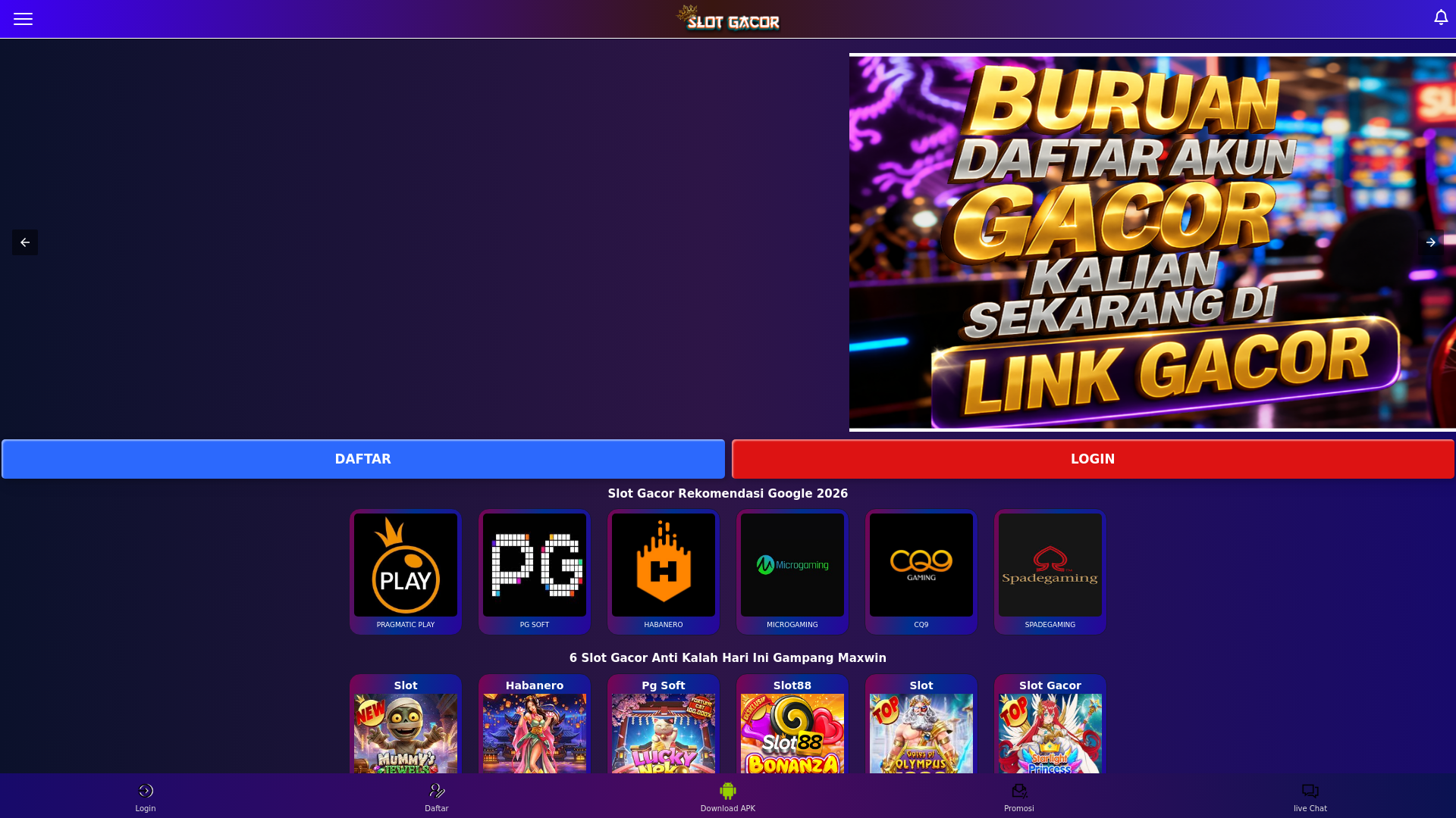 website screenshot of https://idipctegal-okeslot.pages.dev/