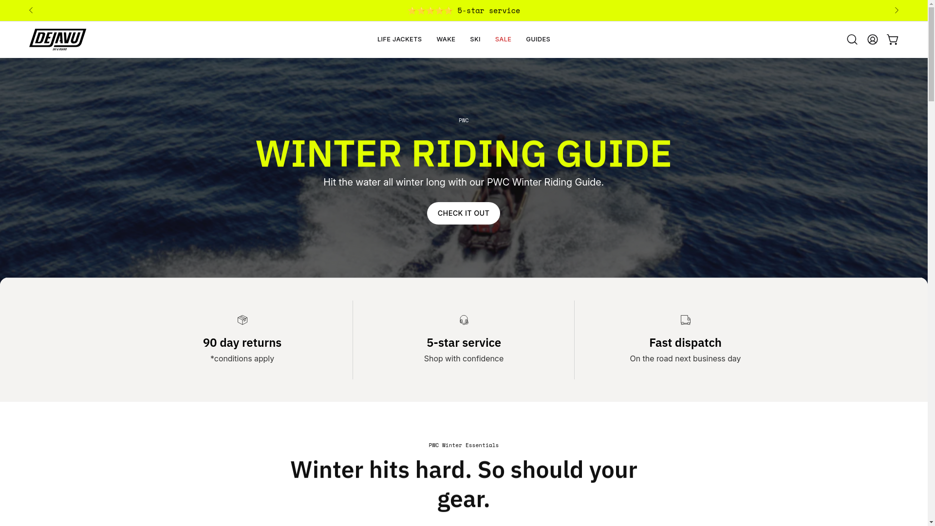 website screenshot of https://dejavuski.online/