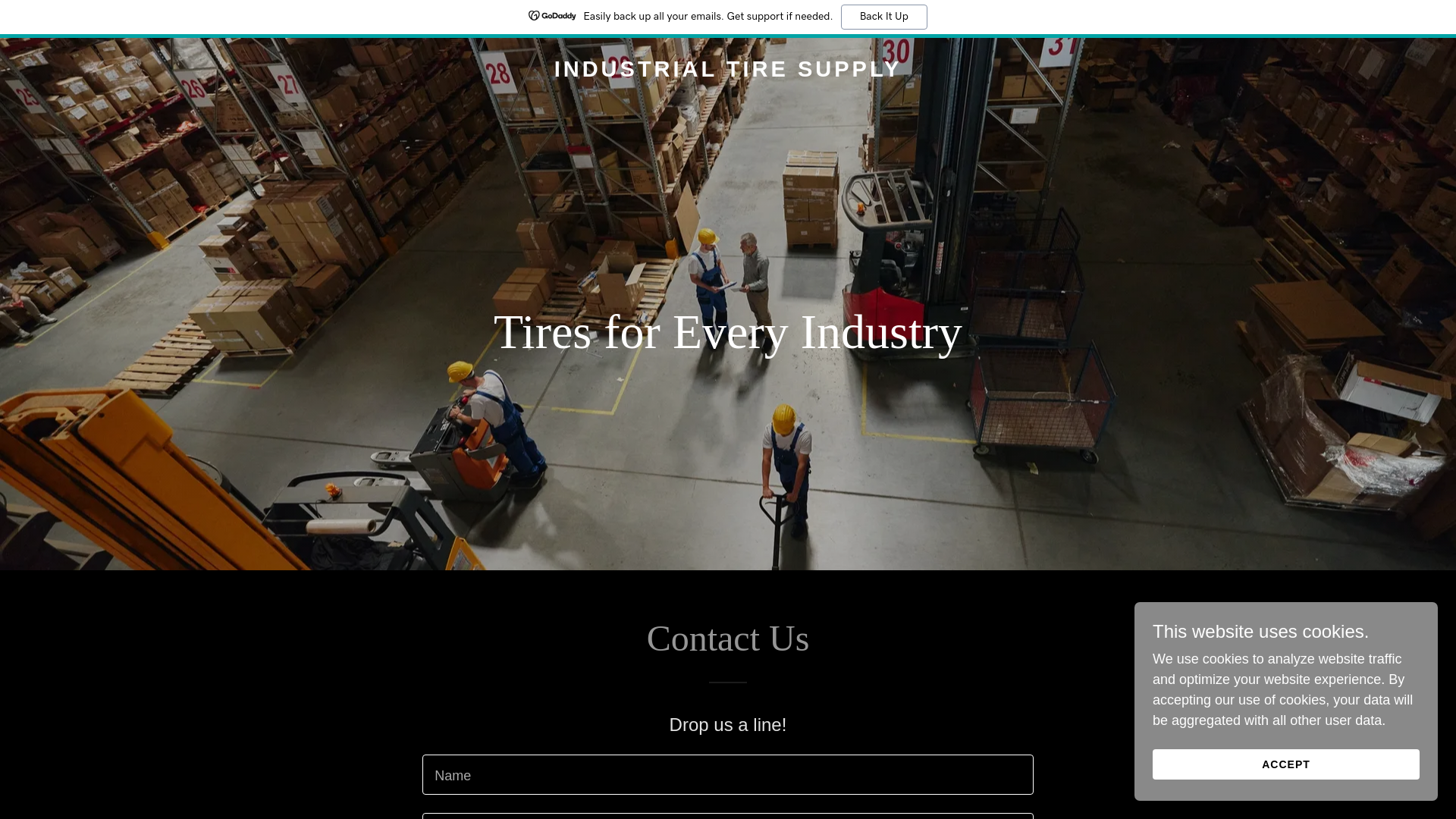 website screenshot of https://industrialtiresupply.com