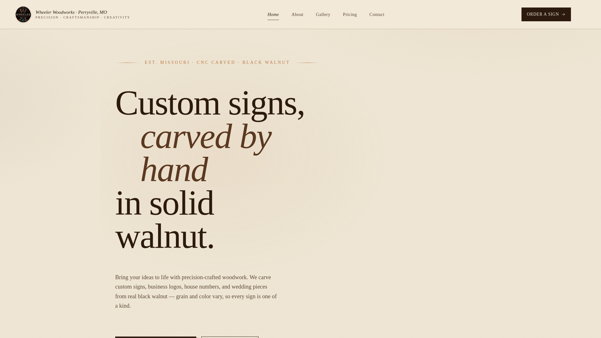 website screenshot of https://wheelerwoodworksrandr.com/