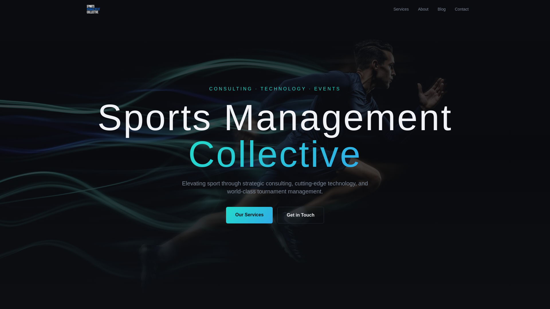 website screenshot of https://sportsmanagementcollective.com.au