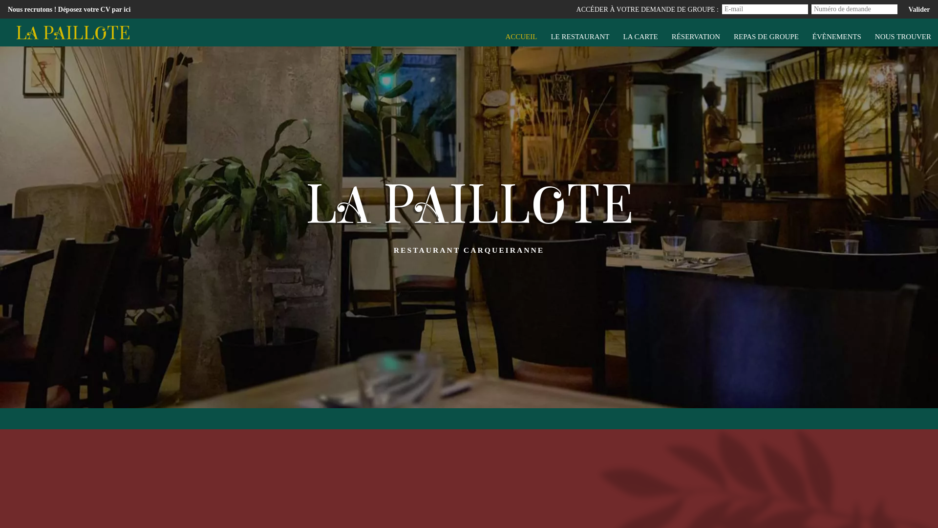 website screenshot of https://lapaillote83.fr