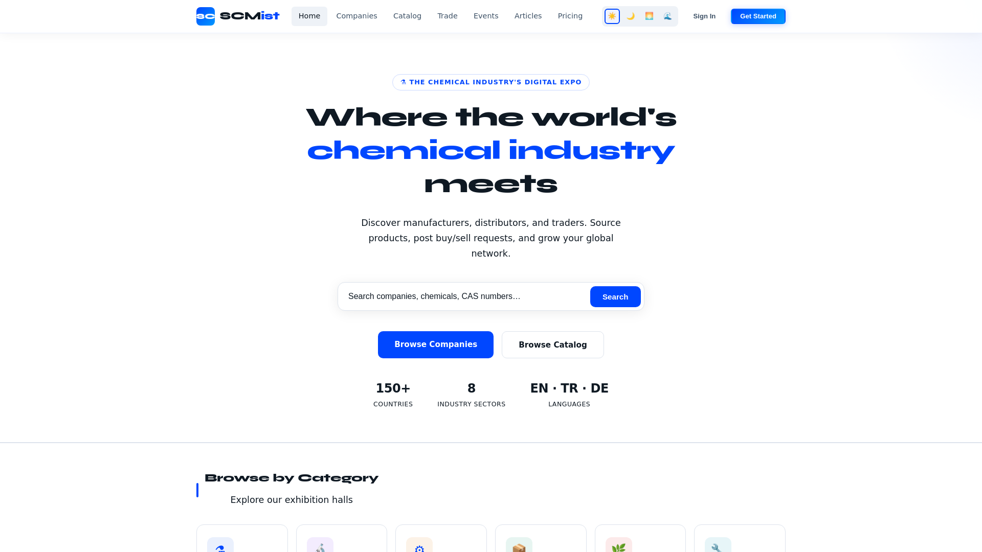 website screenshot of https://chemikalienkatalog.de/