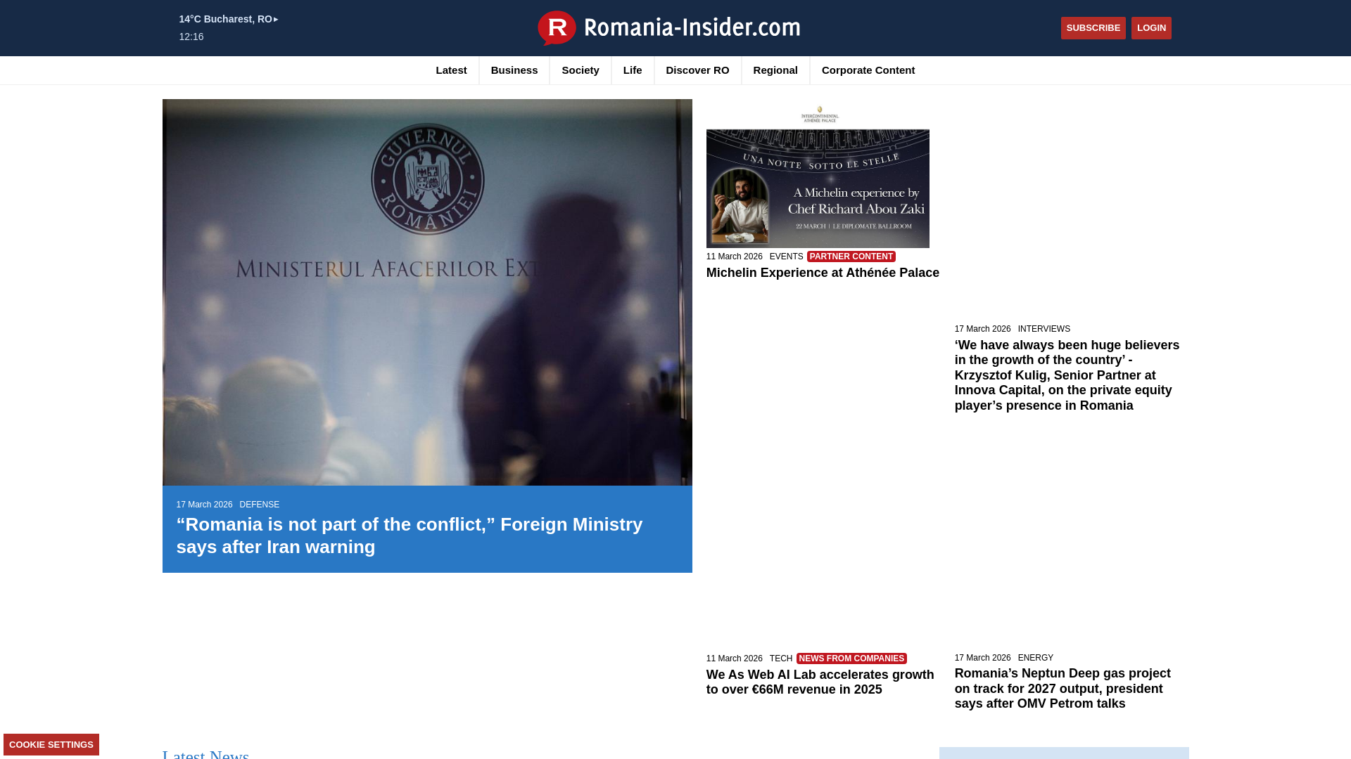 website screenshot of https://romania-insider.com/