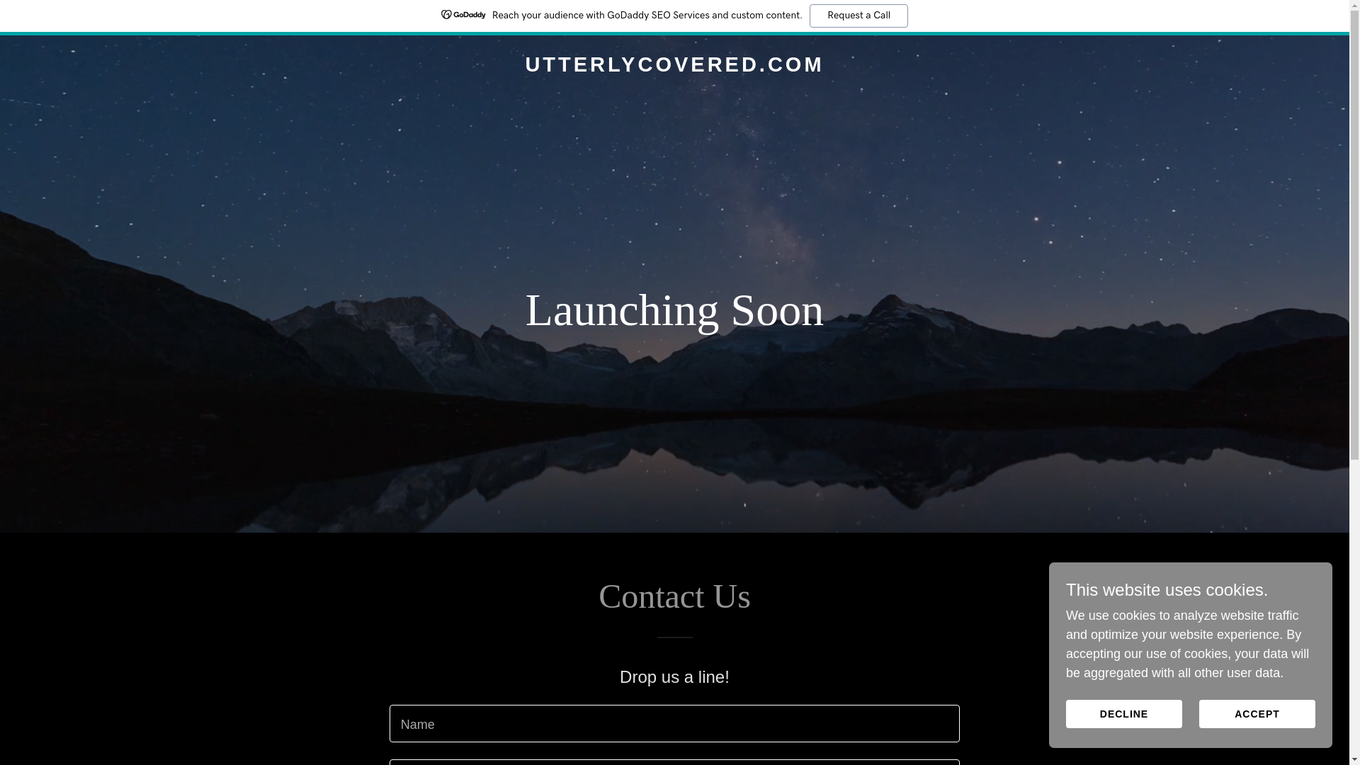website screenshot of https://utterlycovered.com/