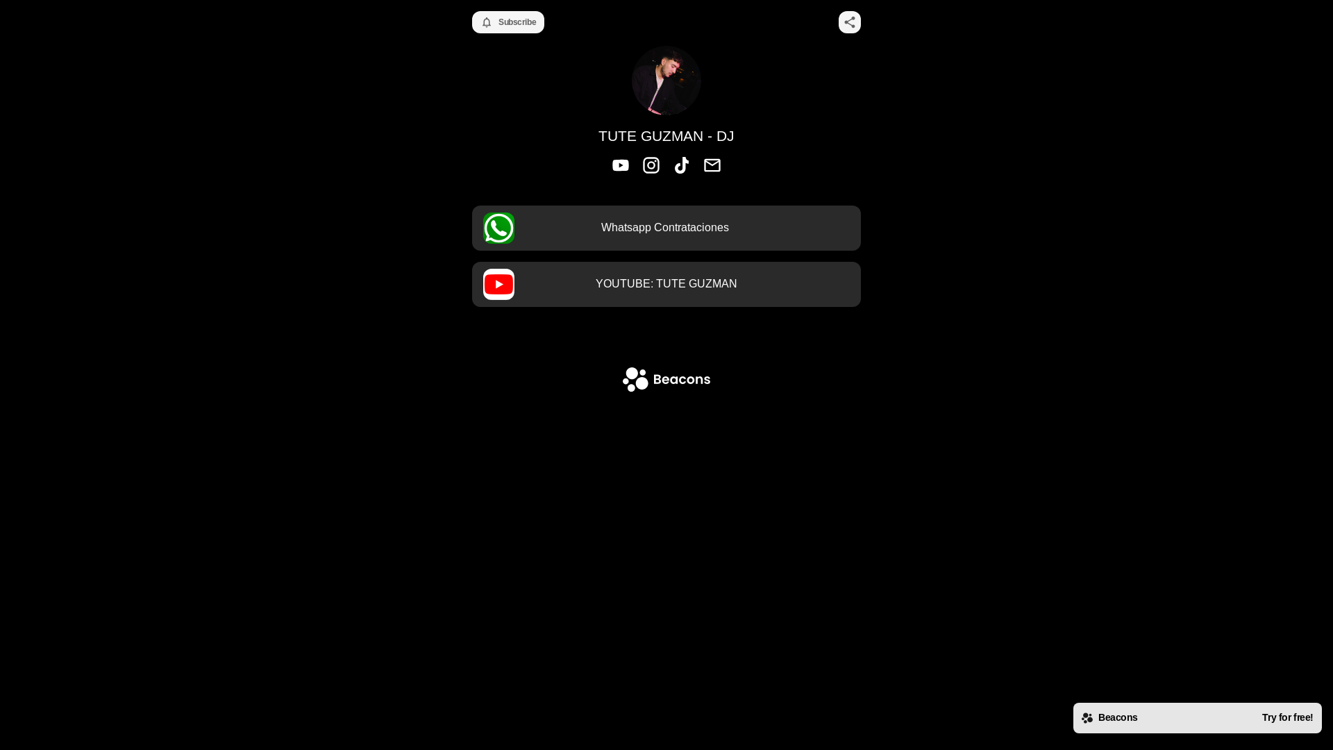 website screenshot of https://tuteguzman.com/