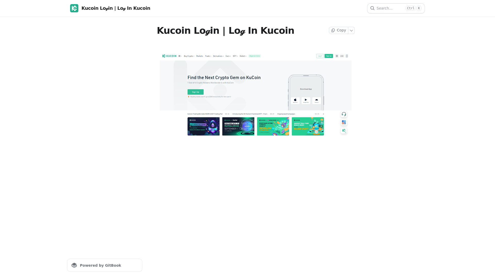 website screenshot of https://kucixonlogen.gitbook.io