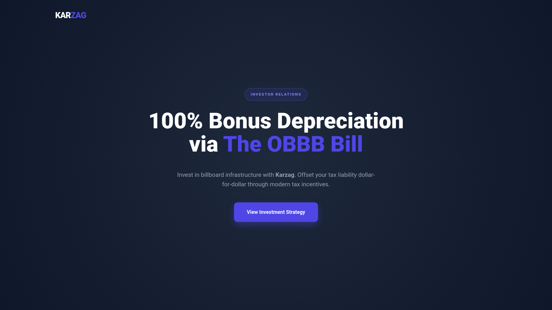 website screenshot of https://karzag.com/