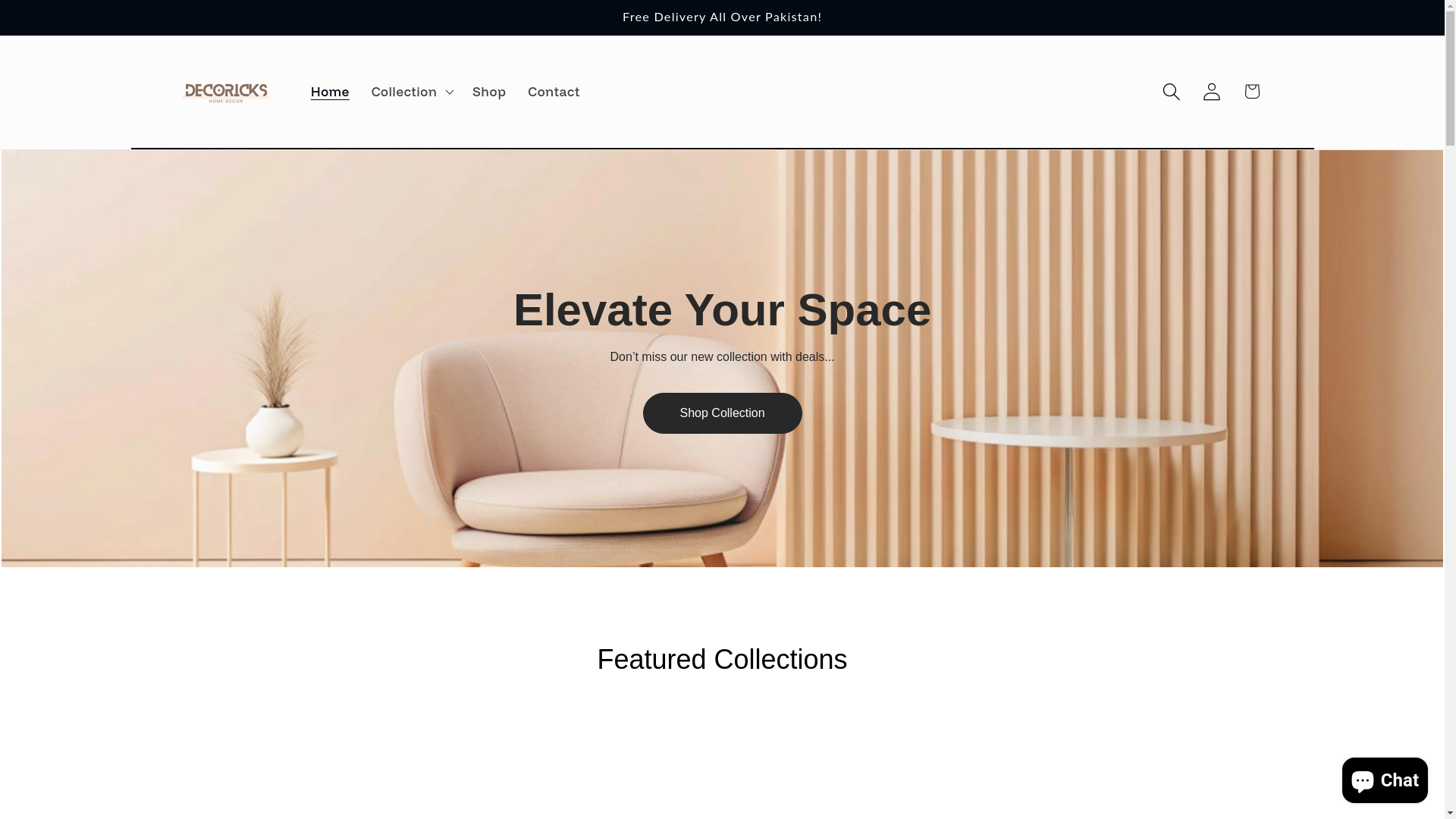 website screenshot of https://decoricks.com/