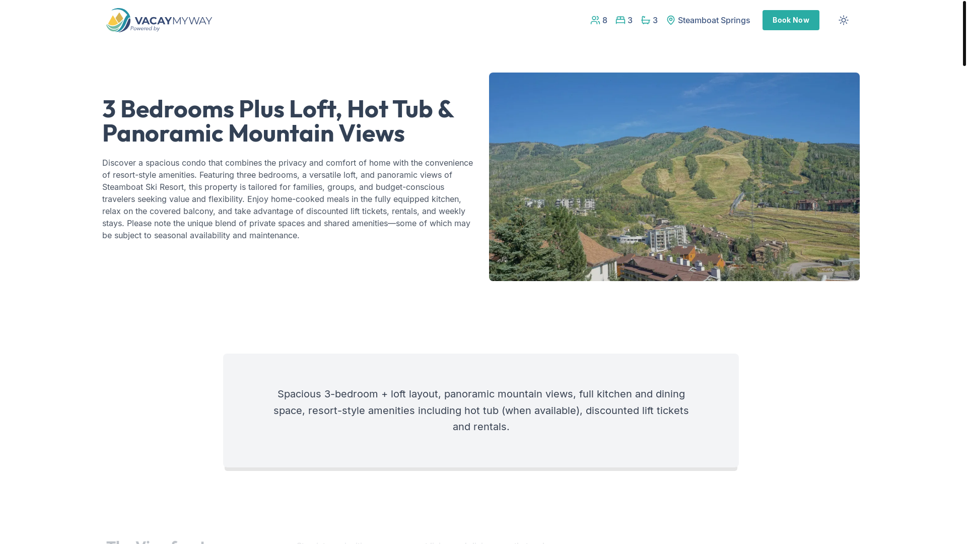 website screenshot of https://steamboatpeaks.house/