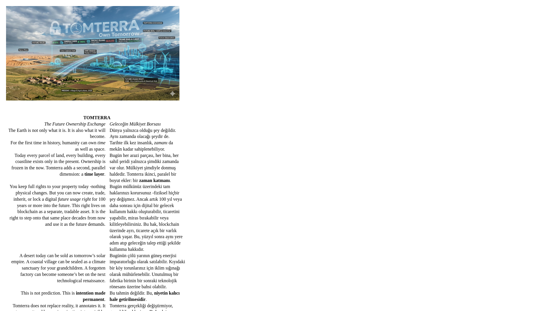 website screenshot of https://tomterra.com