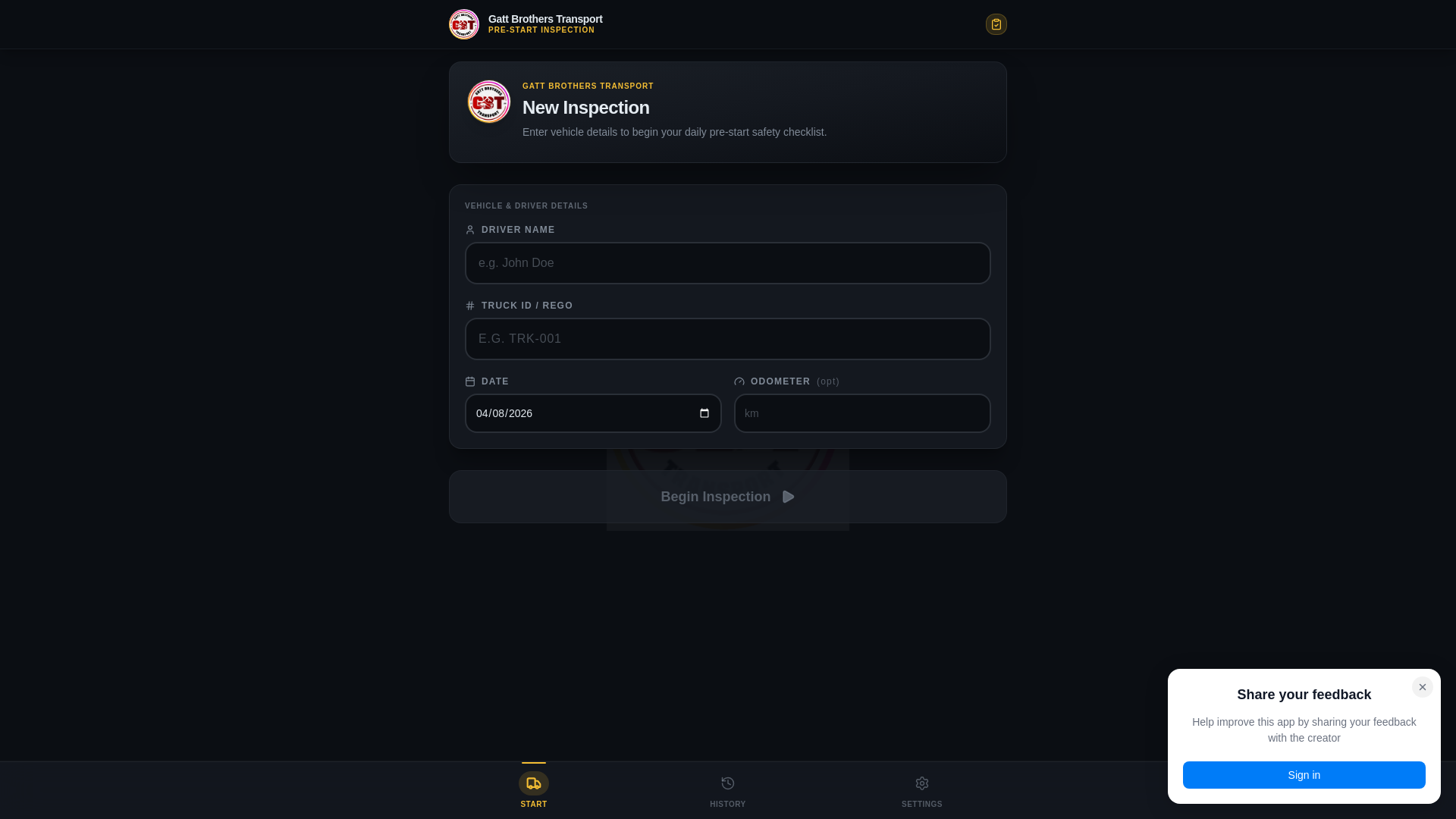 website screenshot of https://gbtpre-start.com