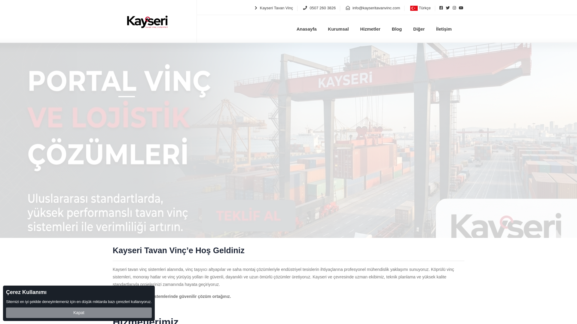 website screenshot of https://kayseritavanvinc.com.tr/