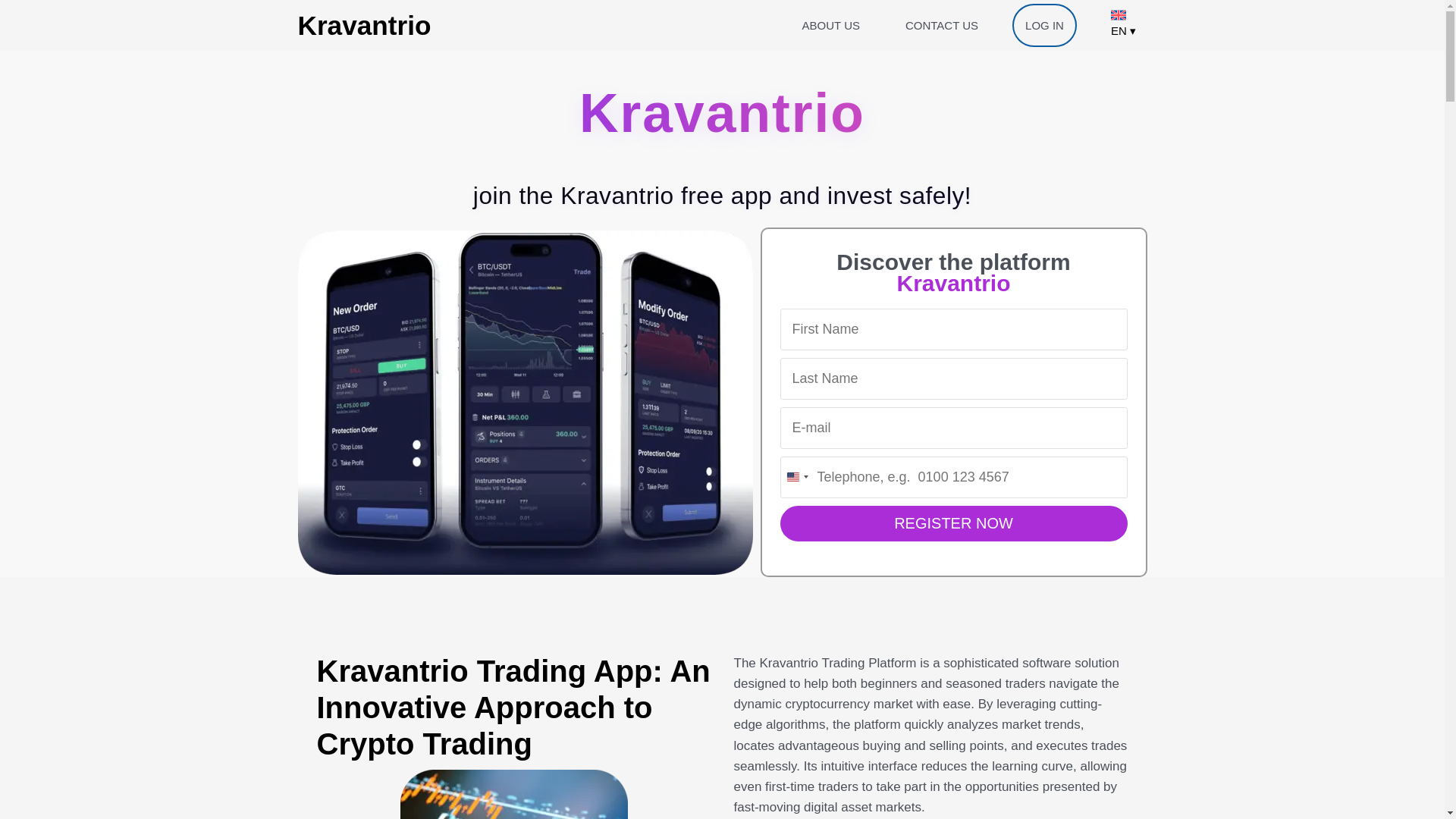 website screenshot of https://kravantrio-app.net/