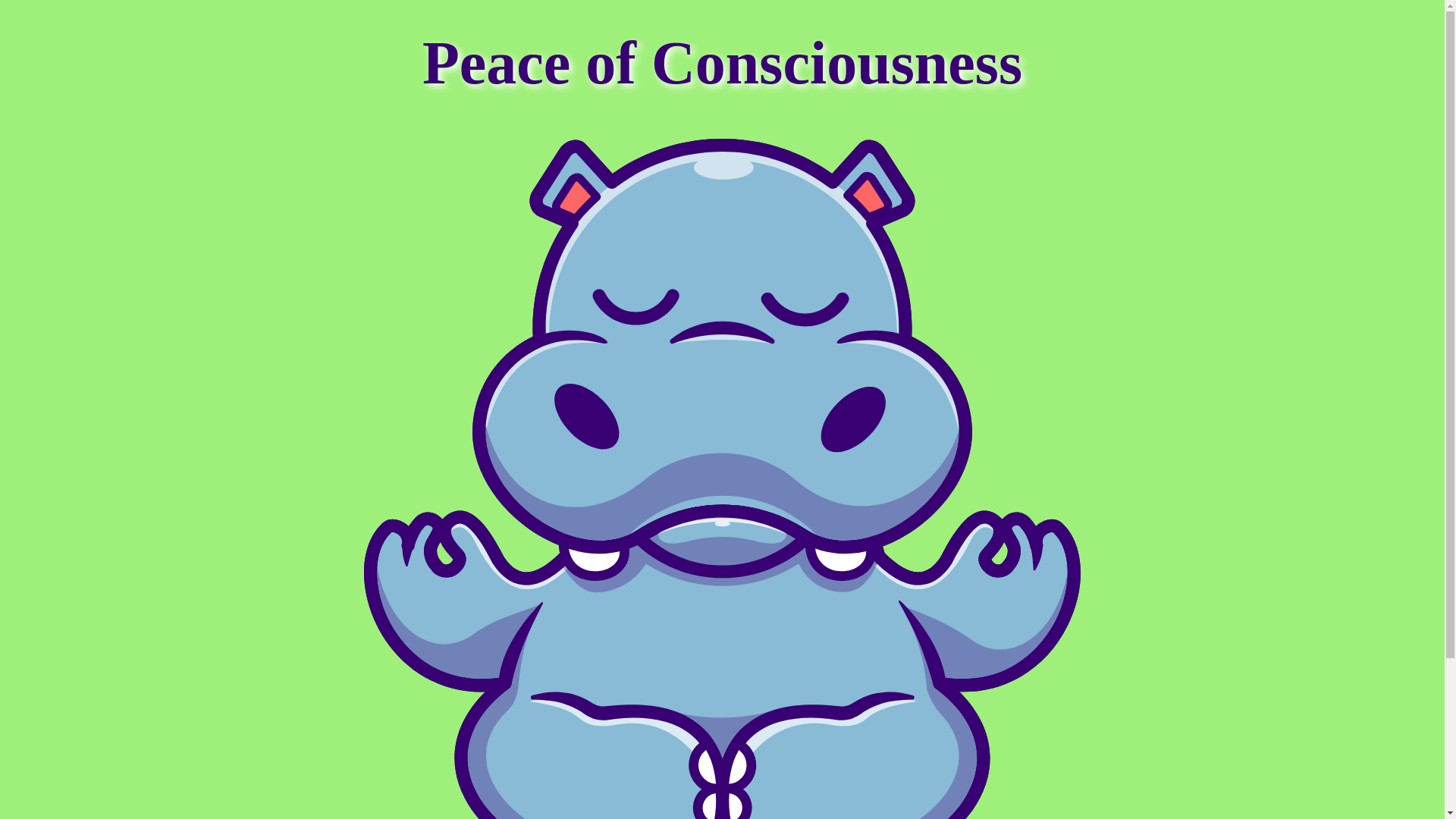 website screenshot of https://peaceofconsciousness.com/