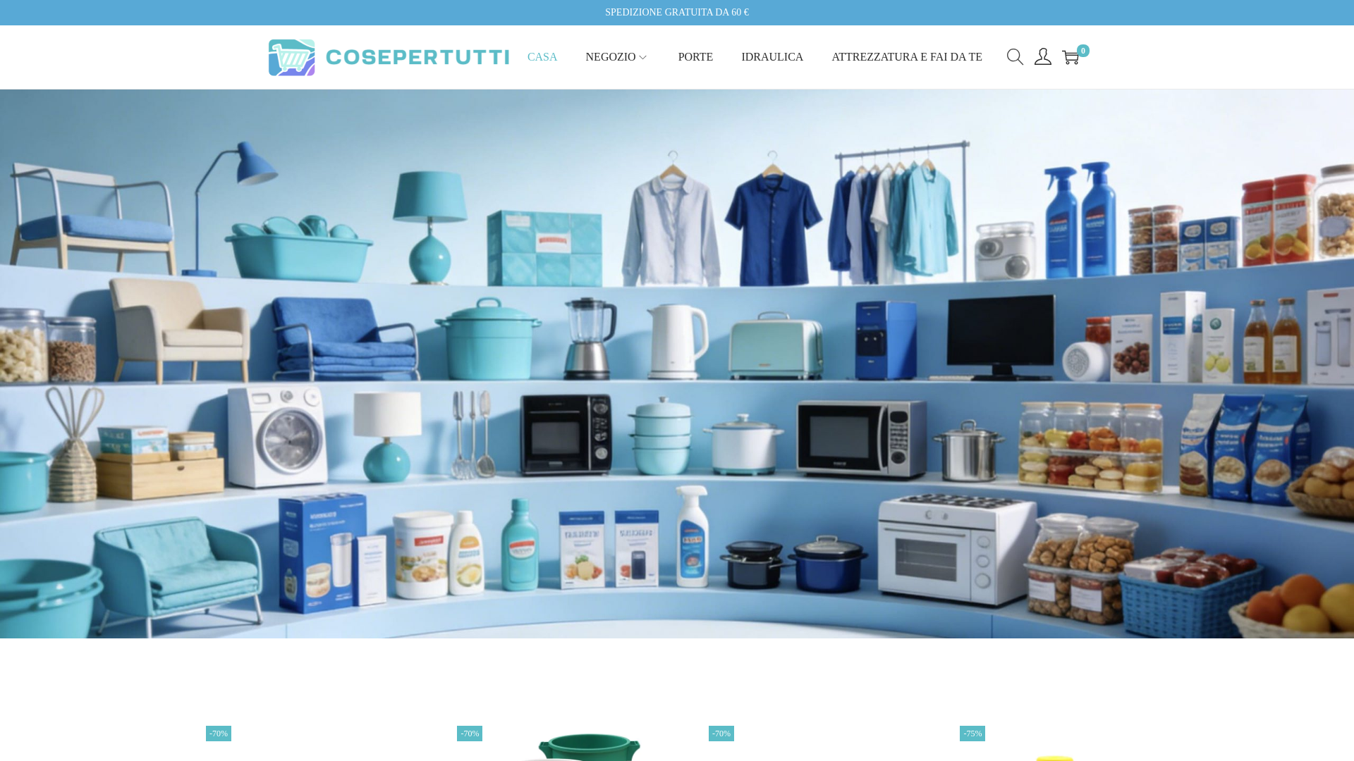 website screenshot of https://cosepertutti.com/