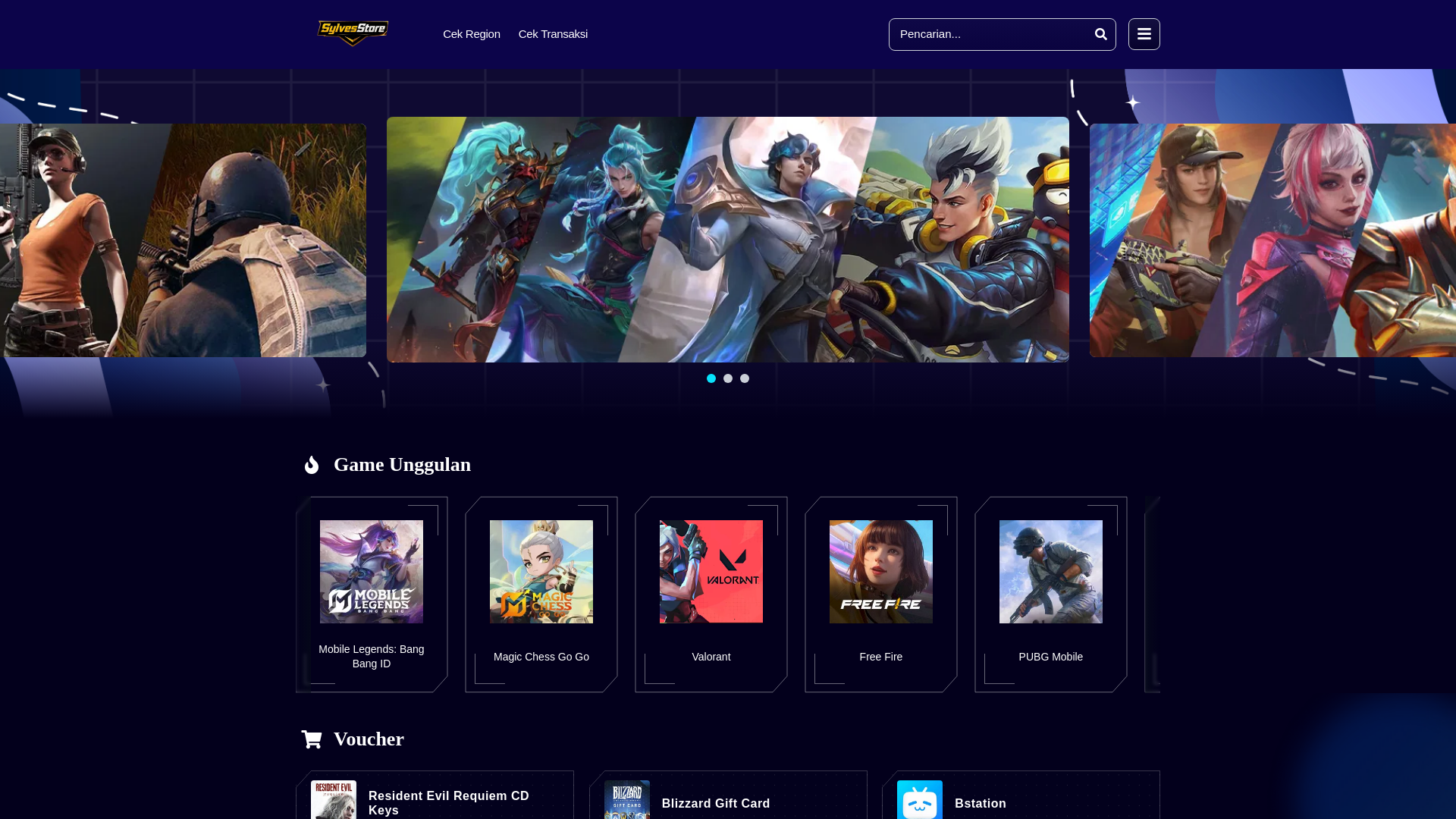 website screenshot of https://sylvesstore.com/