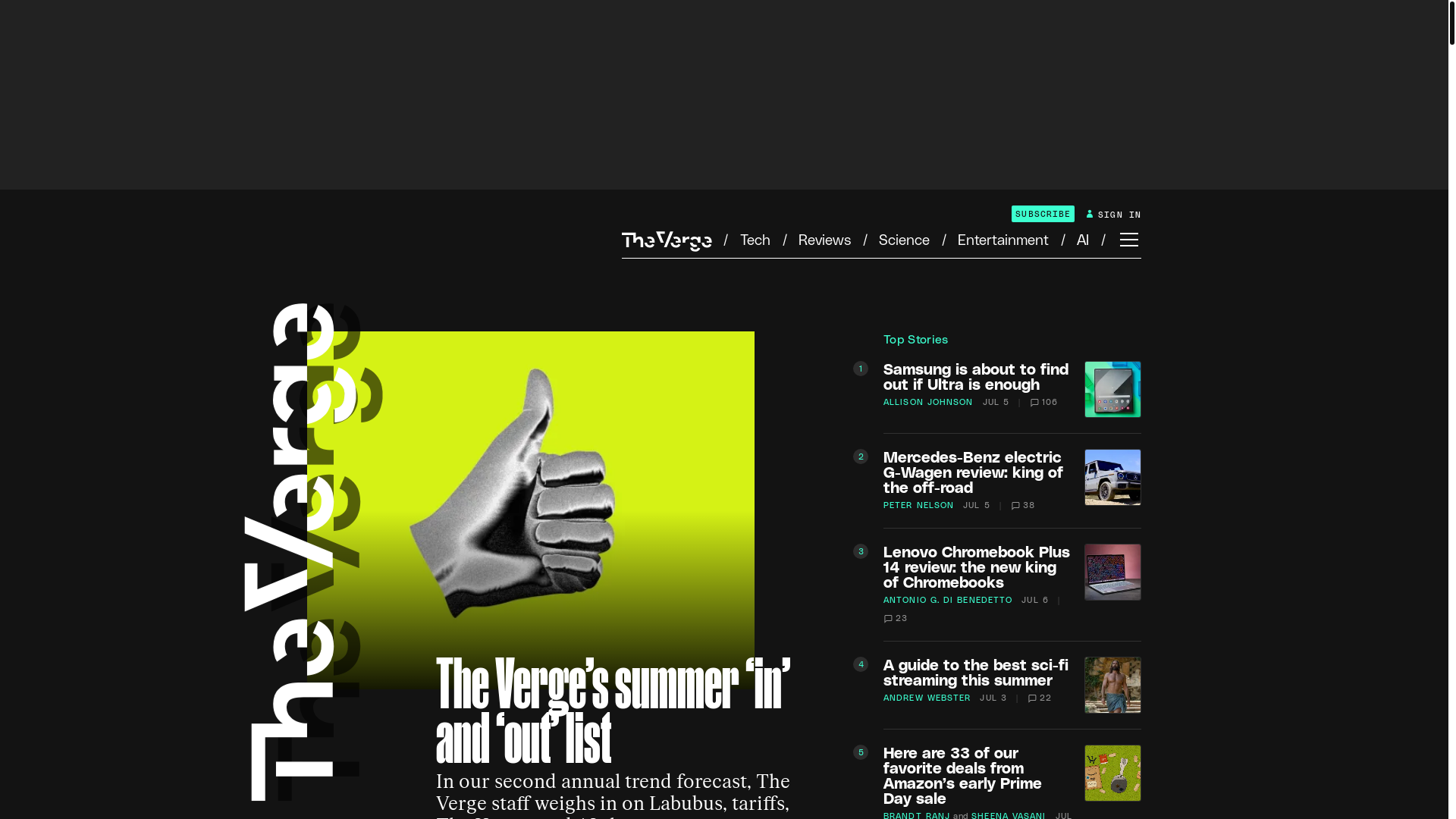 website screenshot of https://theverge-outreach.com/