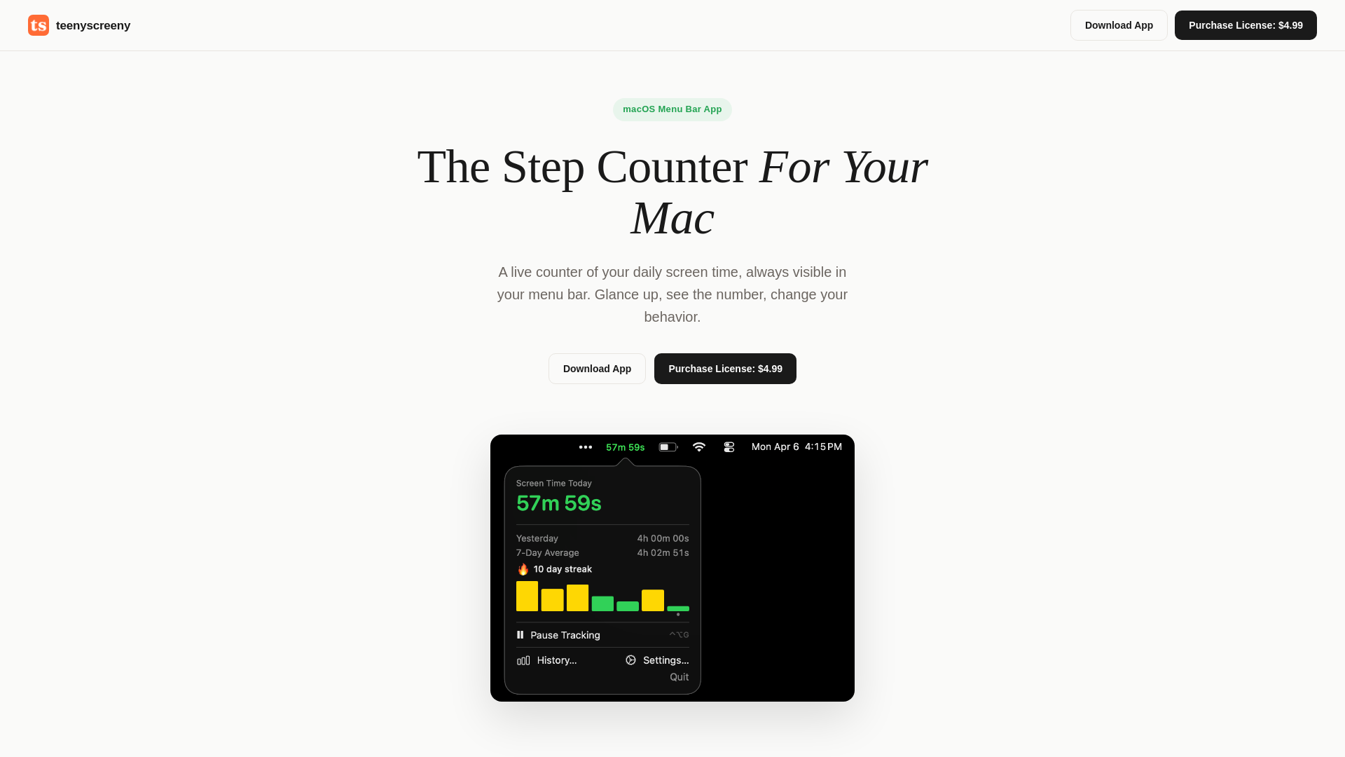 website screenshot of https://teenyscreeny-website.pages.dev/