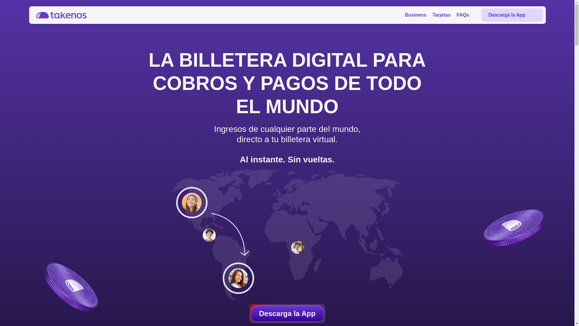 website screenshot of https://takenos.com.ar/