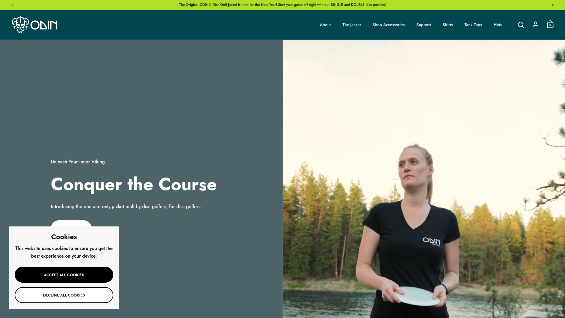 website screenshot of https://bestdiscgolfjacket.com