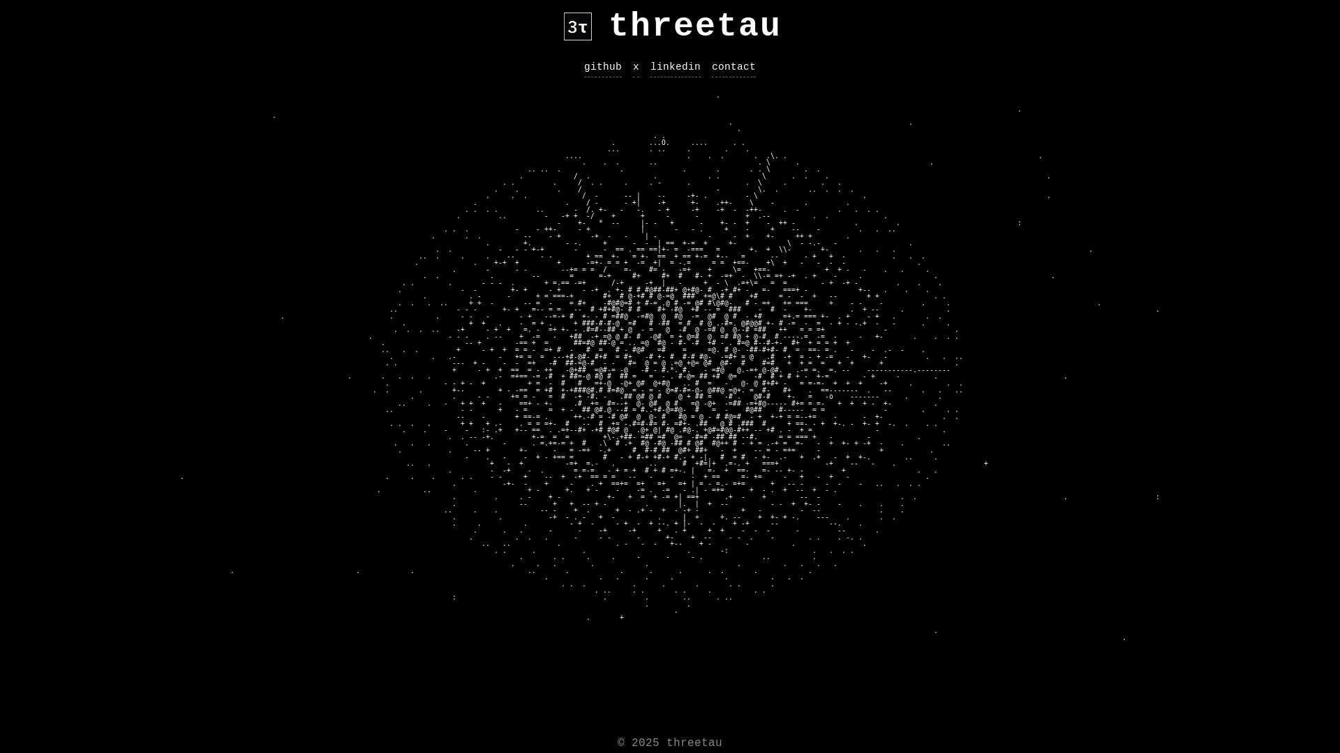 website screenshot of https://threetau-site.pages.dev/