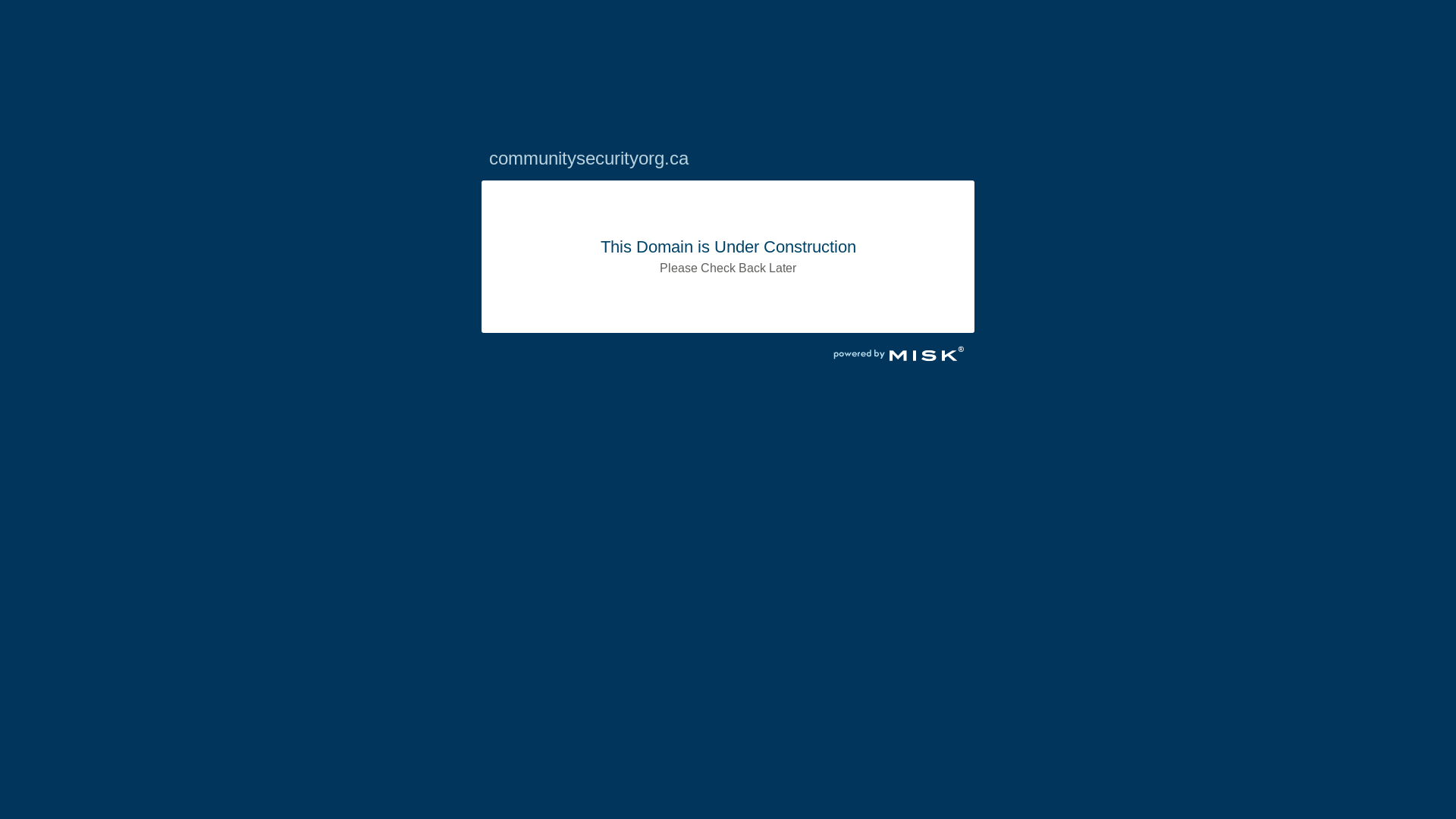 website screenshot of https://communitysecurityorg.ca/