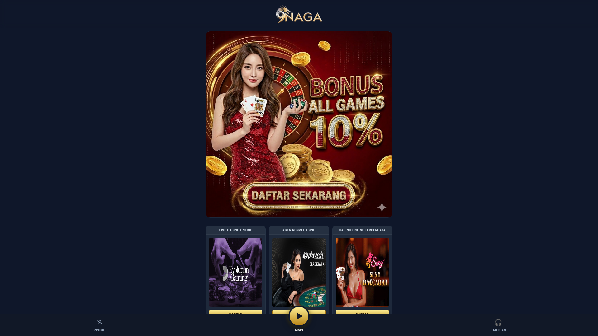 website screenshot of https://9nagacasino2.pages.dev/