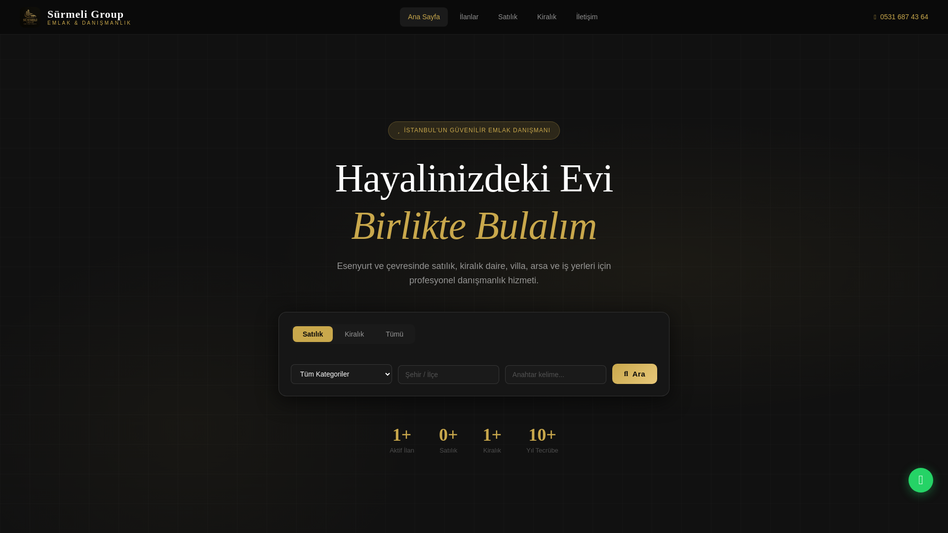 website screenshot of https://surmeligroupemlak.com/