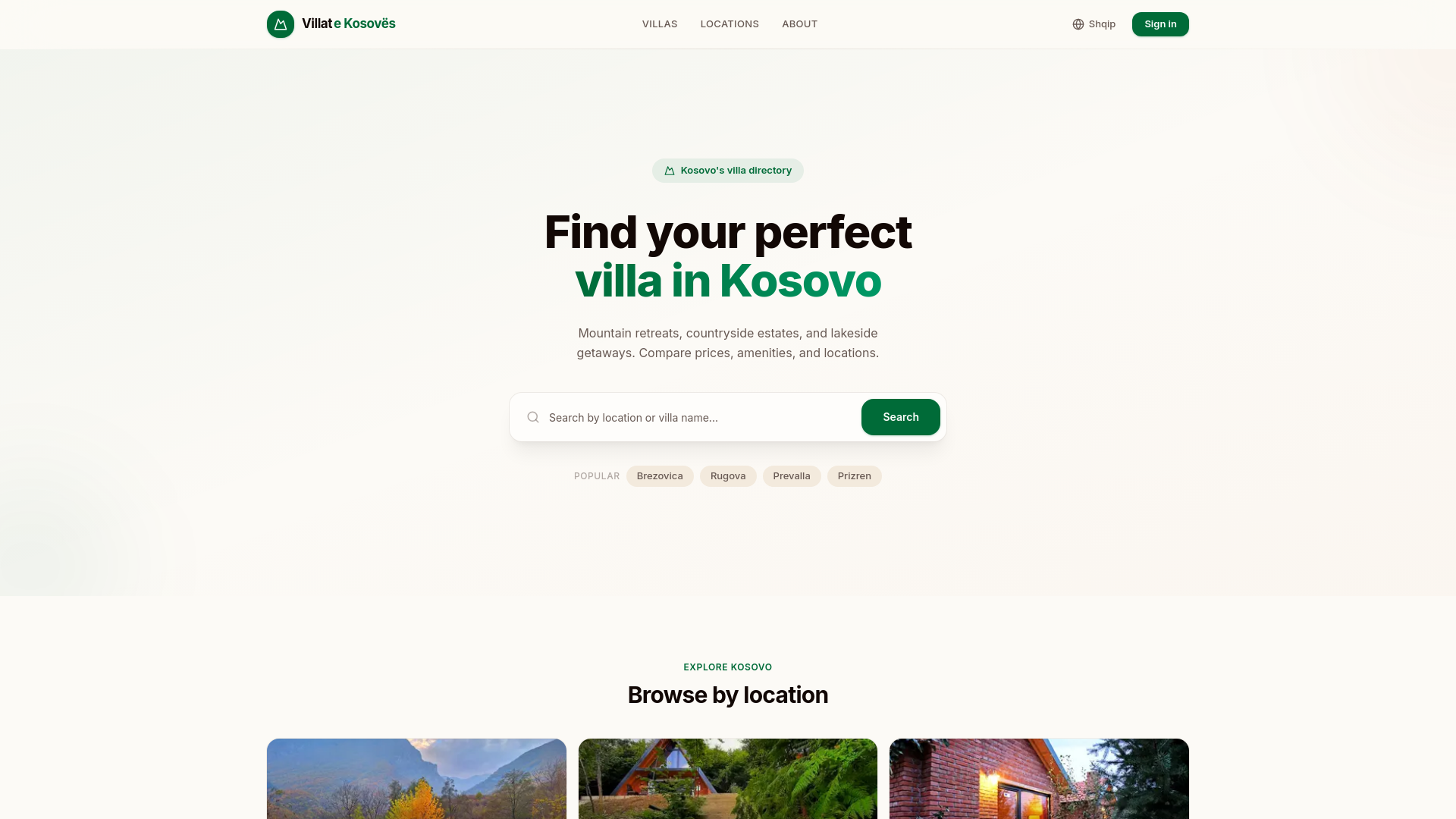 website screenshot of https://vilatekosoves.com/