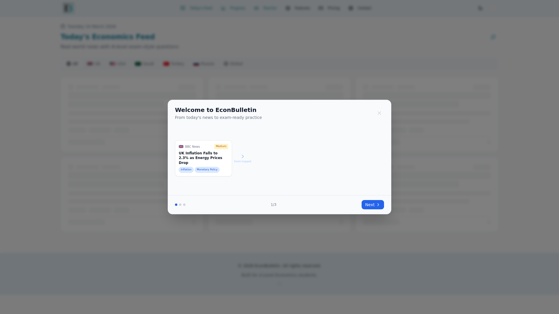 website screenshot of https://econbulletin.com/