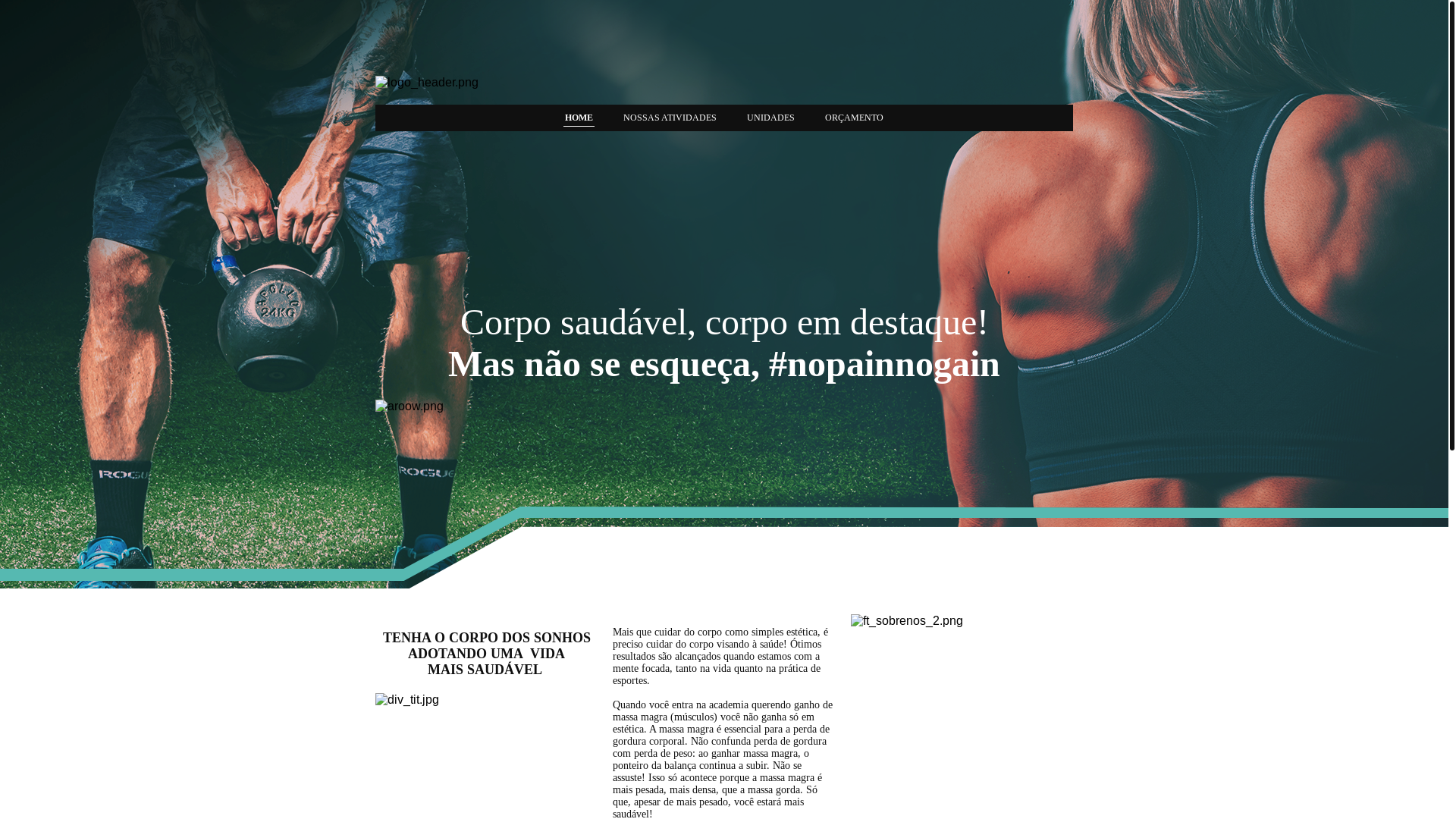 website screenshot of https://stbodyfitness.com.br/