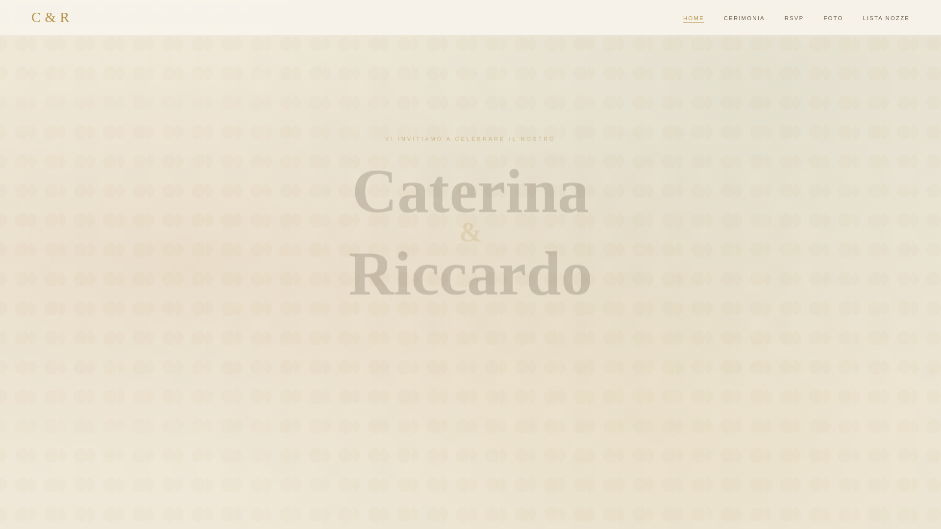 website screenshot of https://caterinaericcardo.eu/