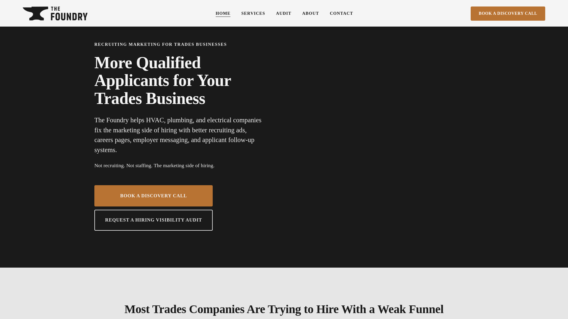 website screenshot of https://foundryvisibility.com/