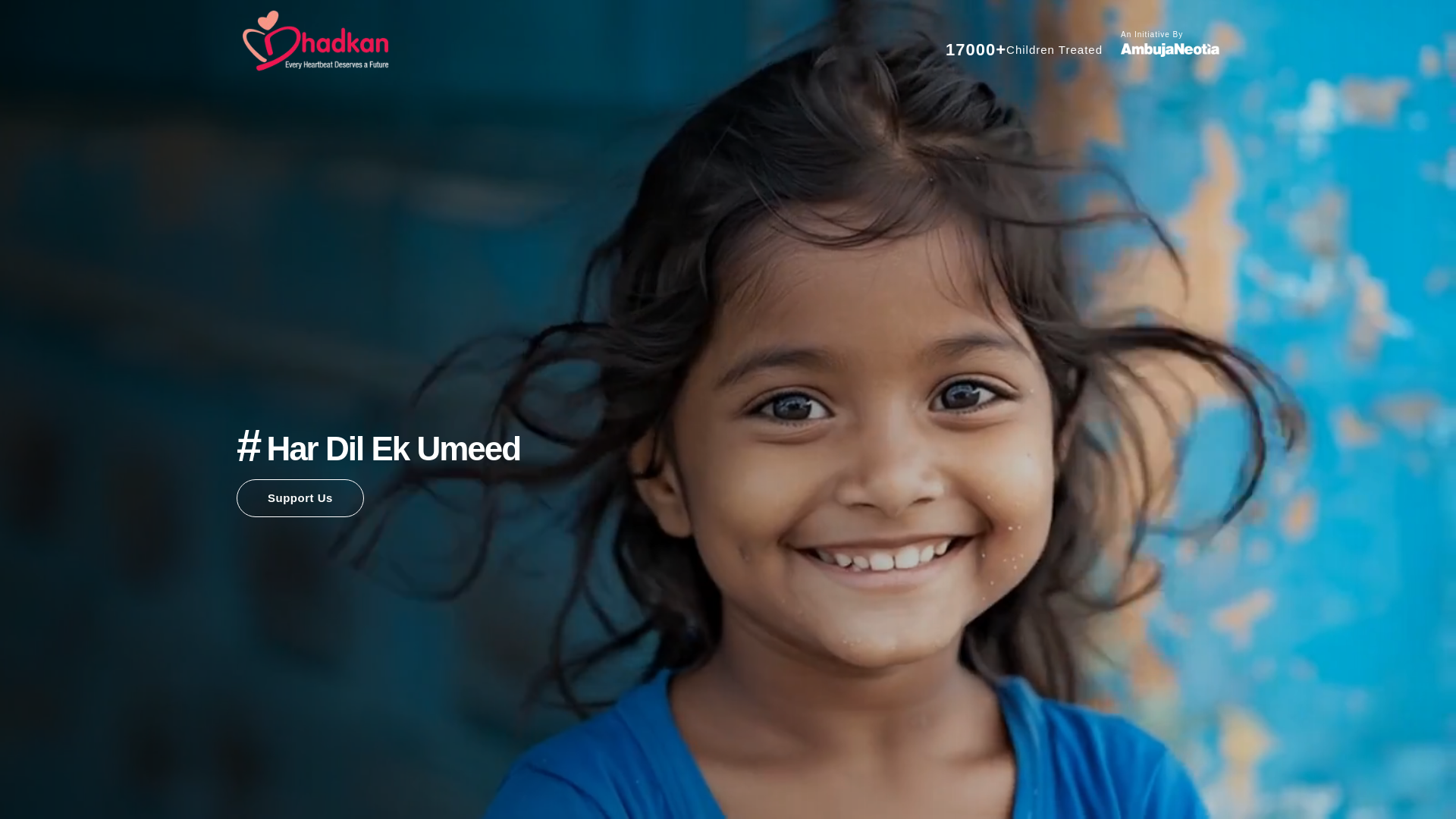 website screenshot of https://dhadkan.life/