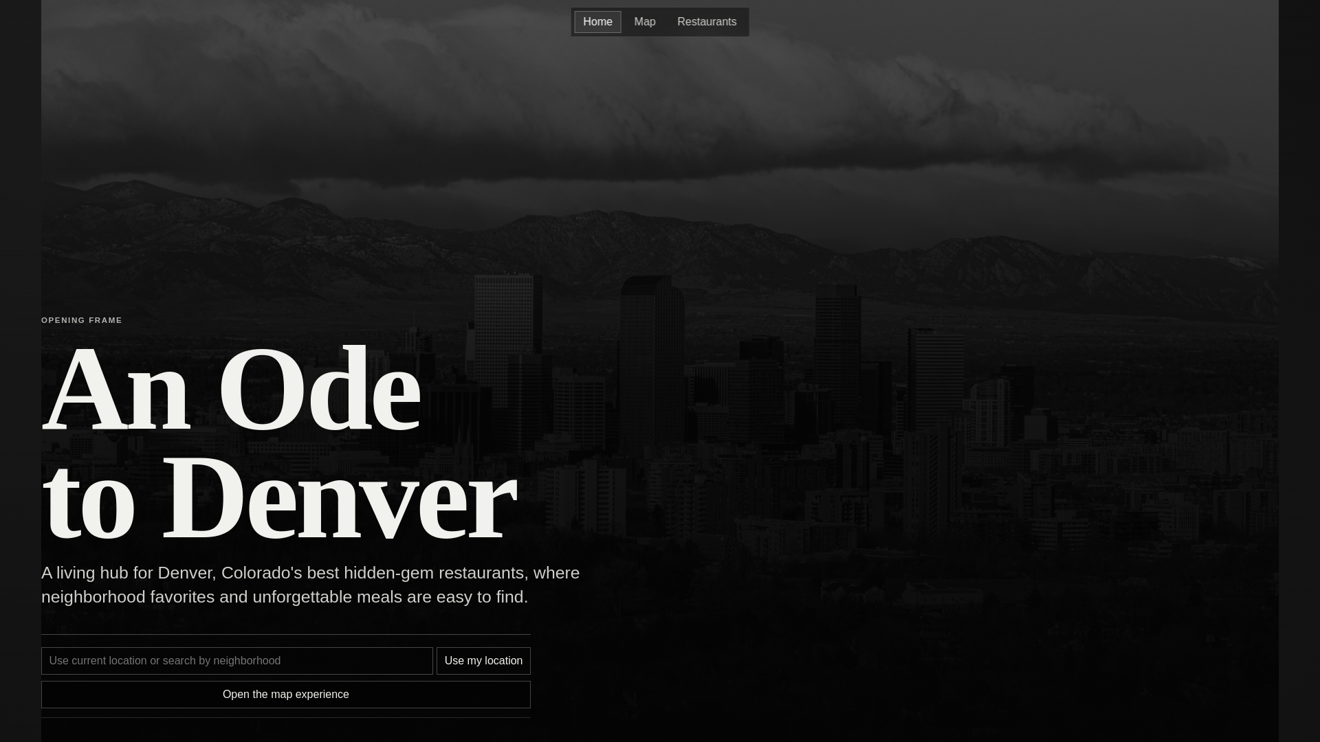 website screenshot of https://odetodenver.co/