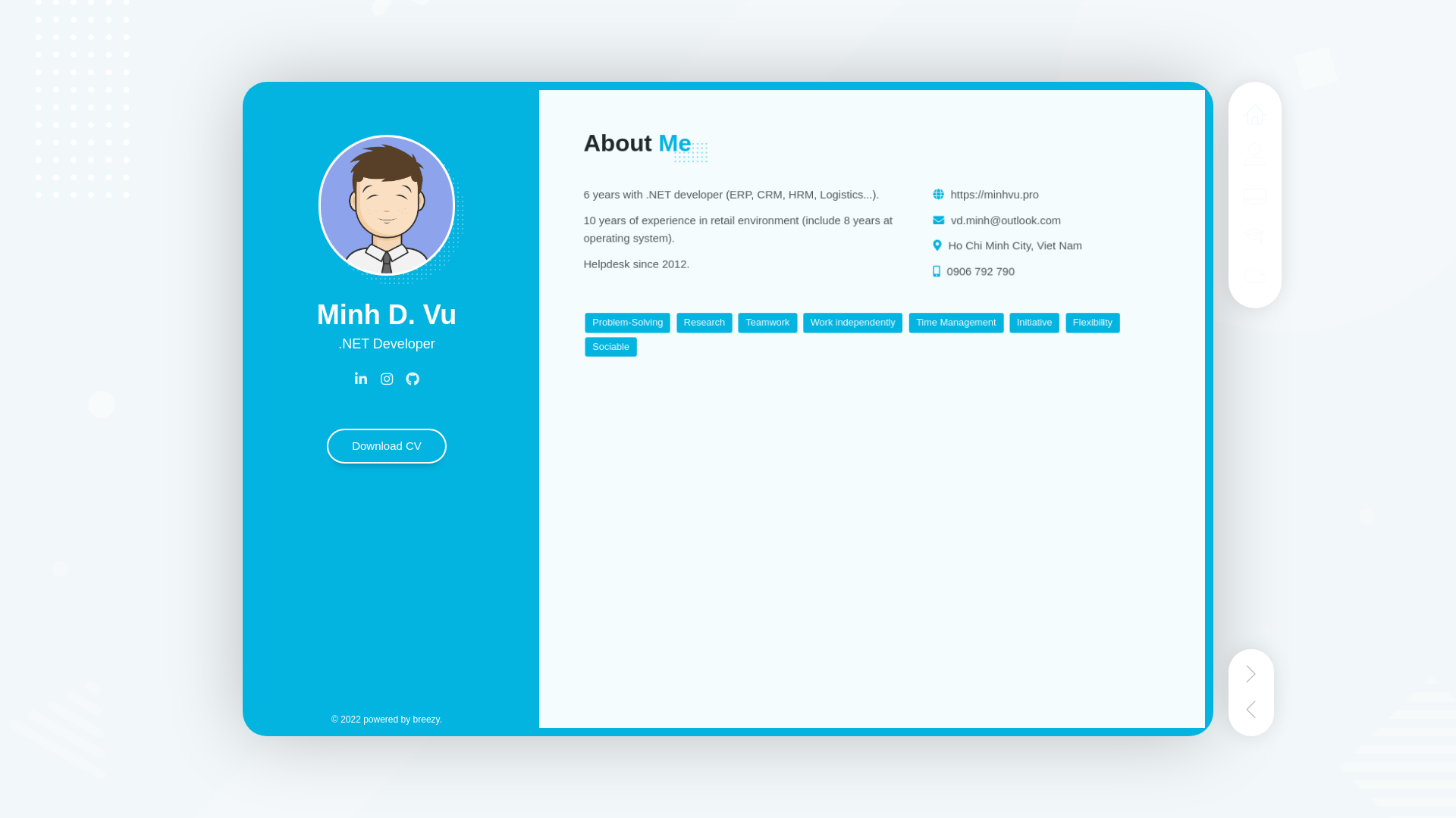 website screenshot of https://hnim.info/