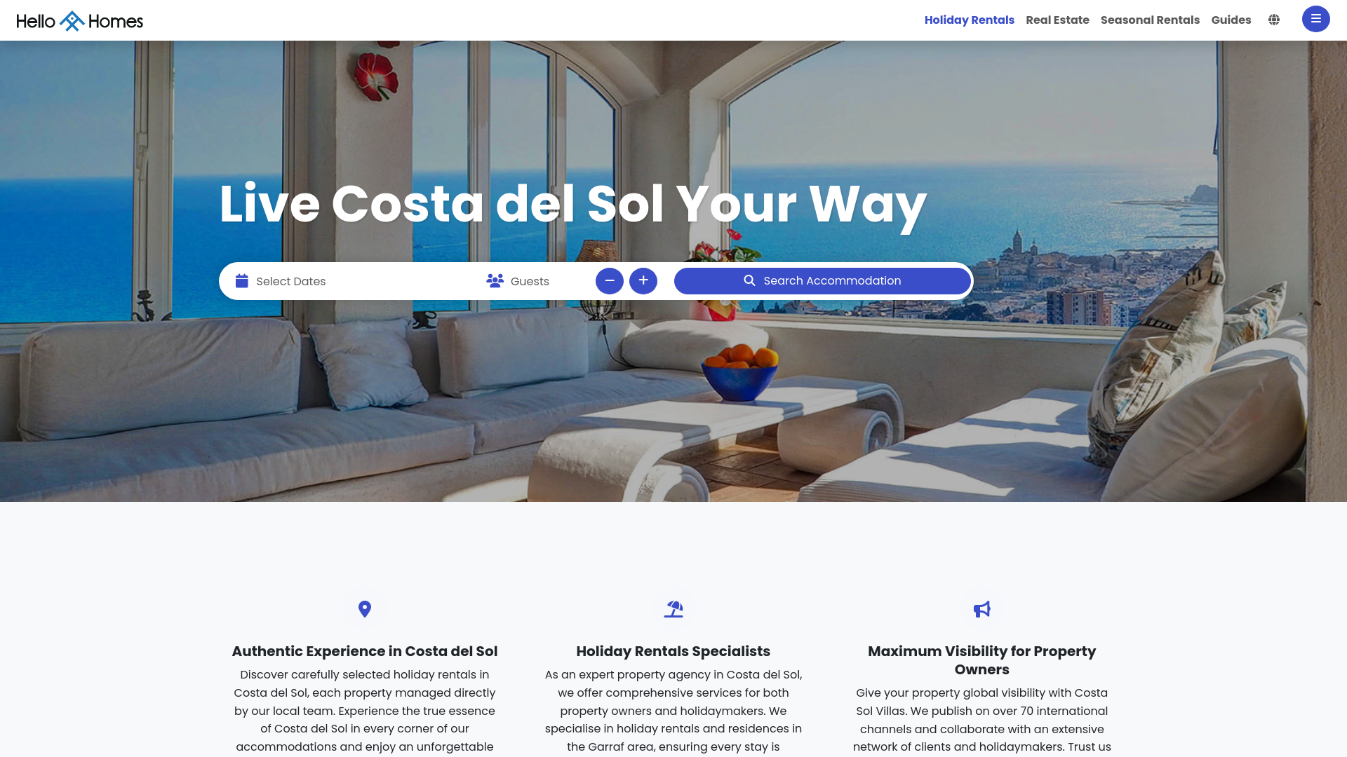 website screenshot of https://costasolvillas.com/