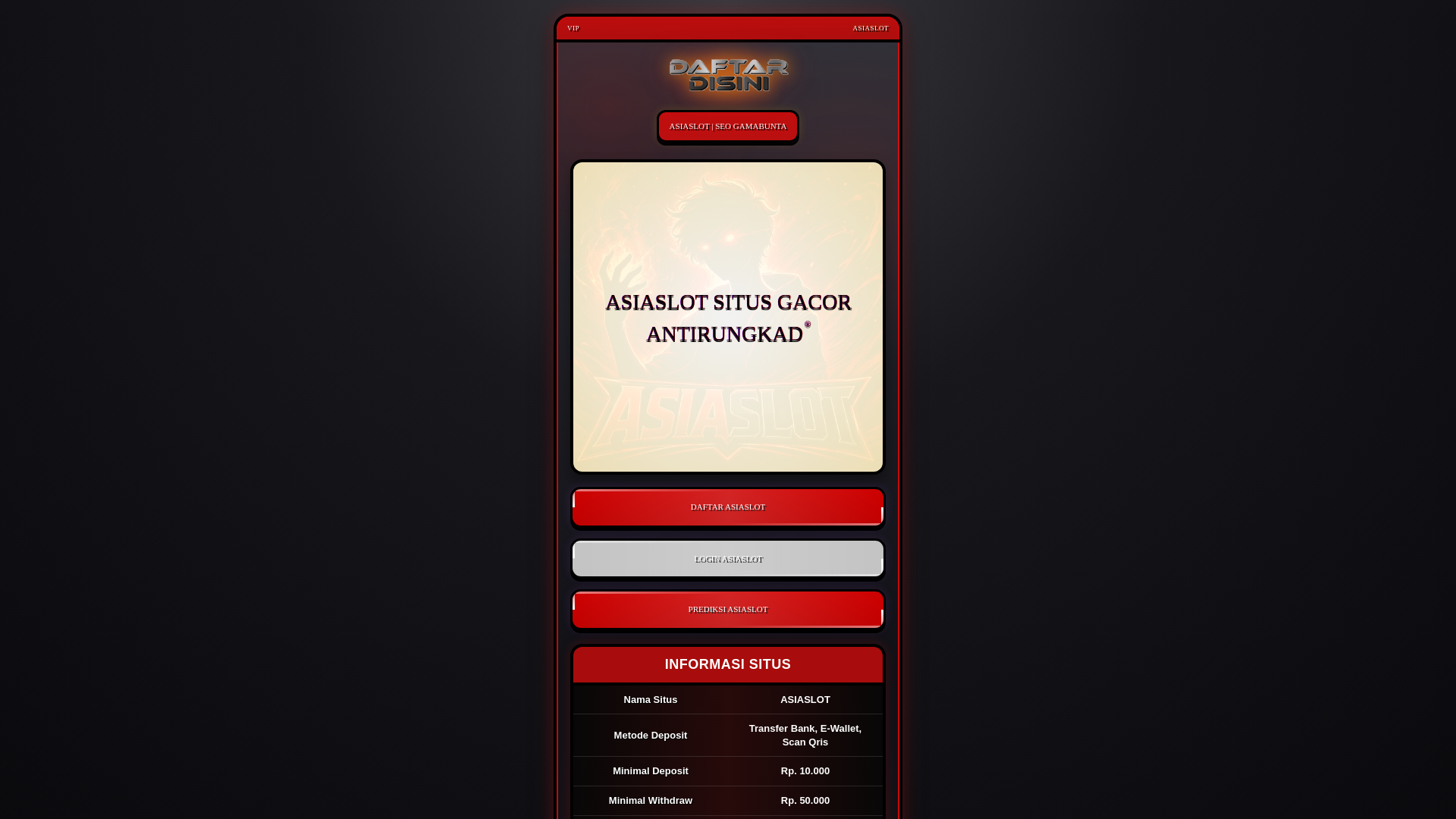 website screenshot of https://asia-slot-harus-naik.pages.dev/