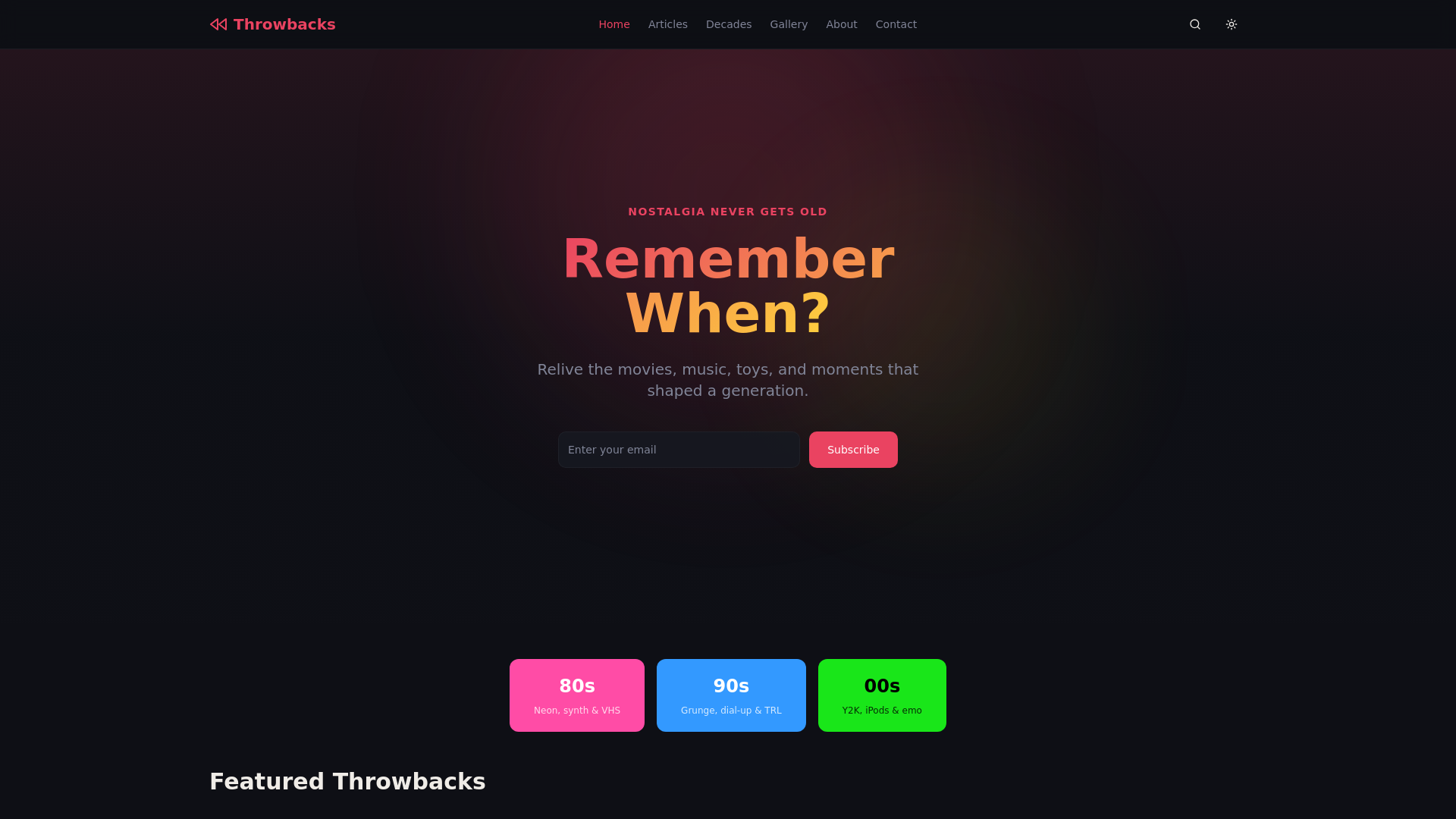 website screenshot of https://throwbacks-site.pages.dev/