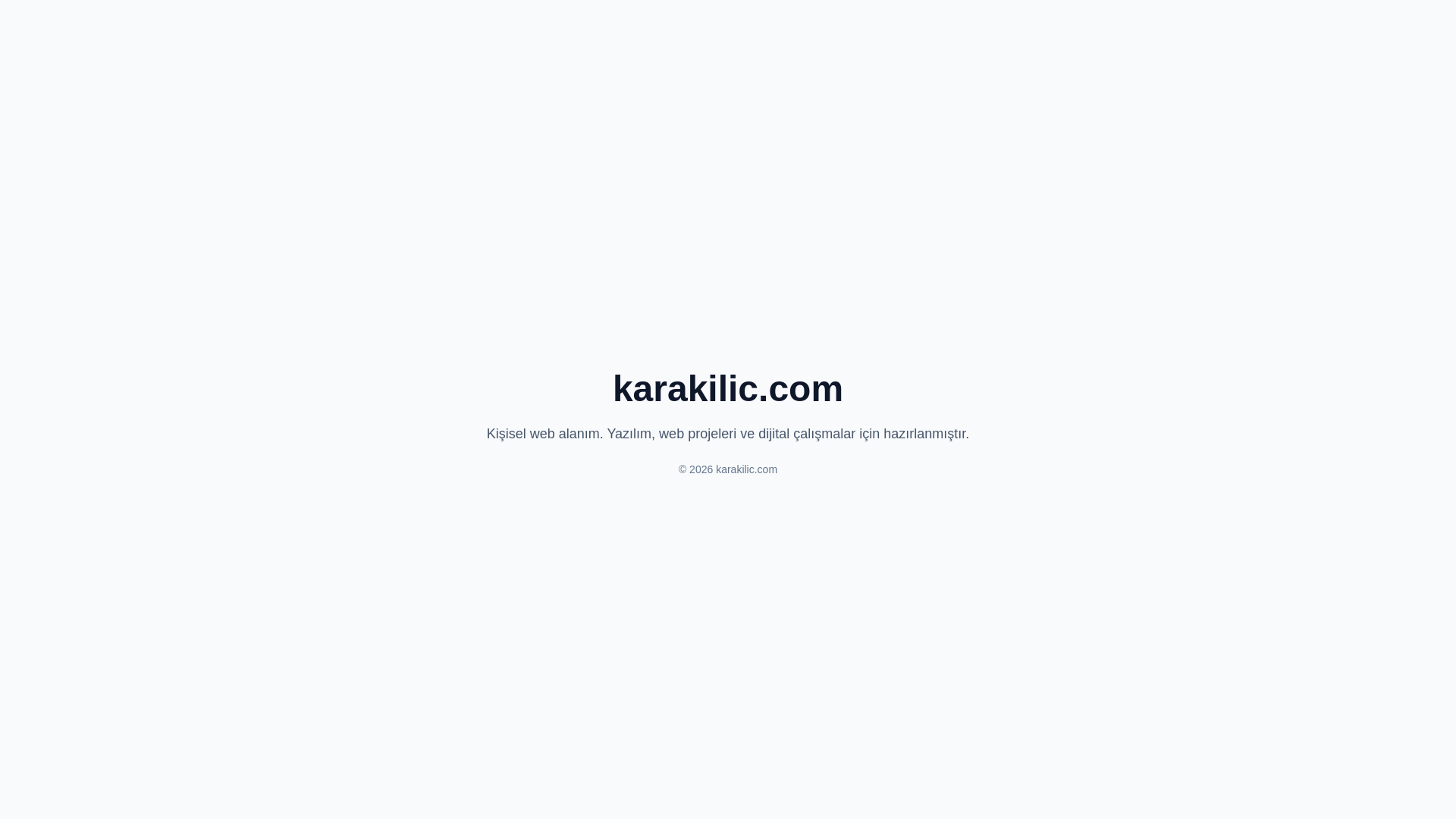 website screenshot of https://karakilic-com.pages.dev/