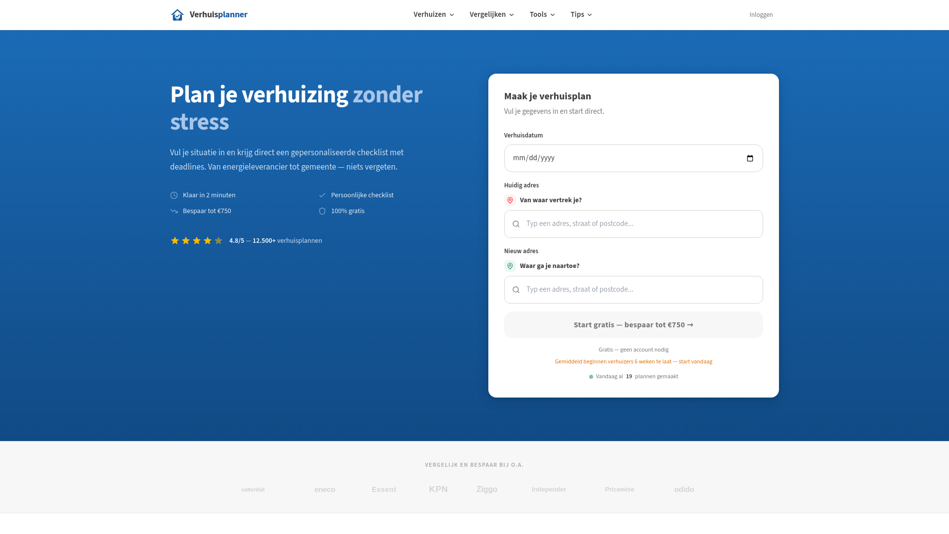 website screenshot of https://verhuisplanner.app/