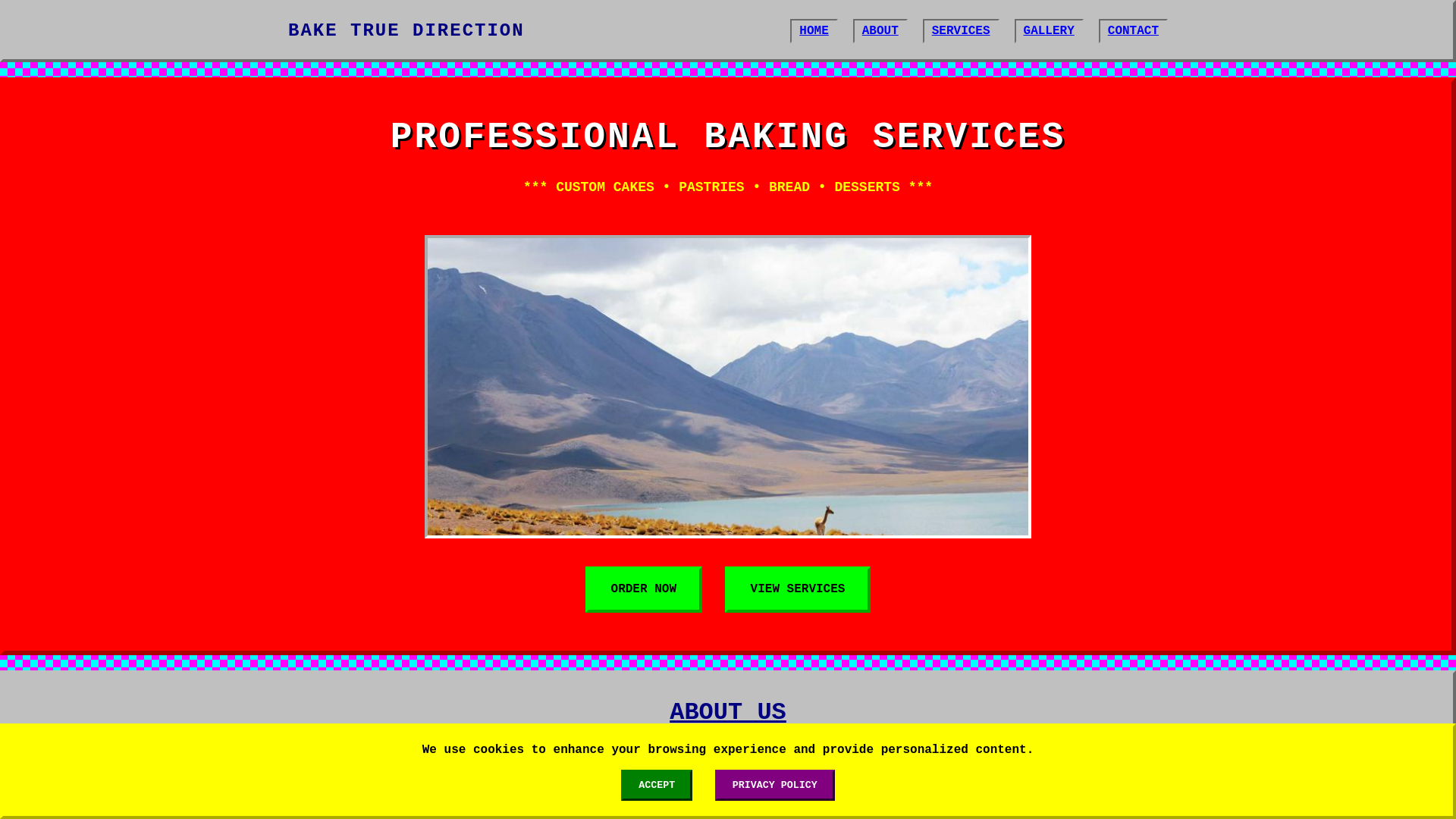 website screenshot of https://baketruedirection.xyz/