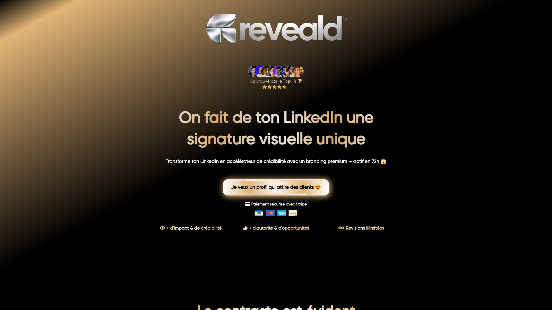 website screenshot of https://reveald-agency.fr/