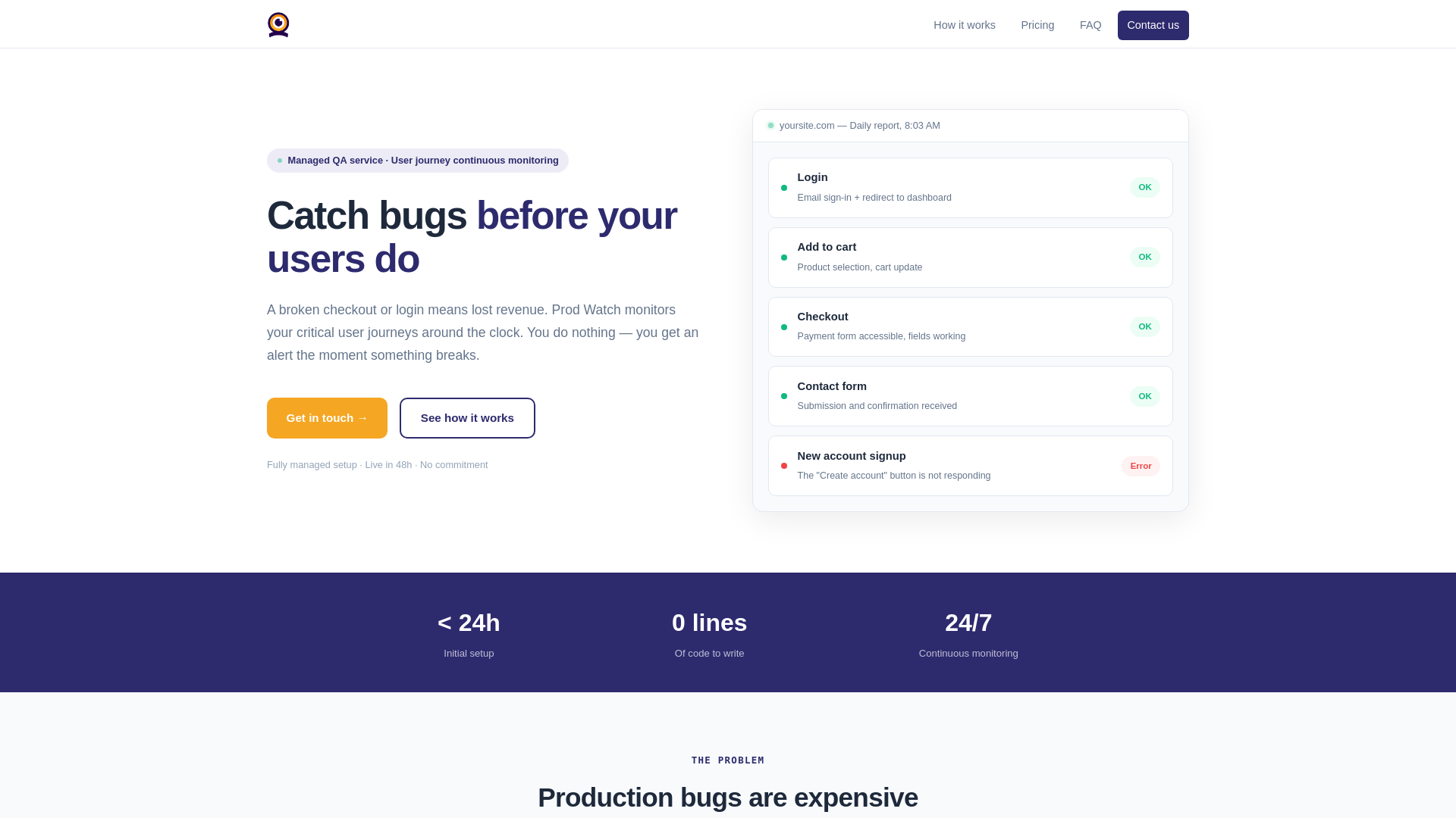 website screenshot of https://prod-watch.fr/