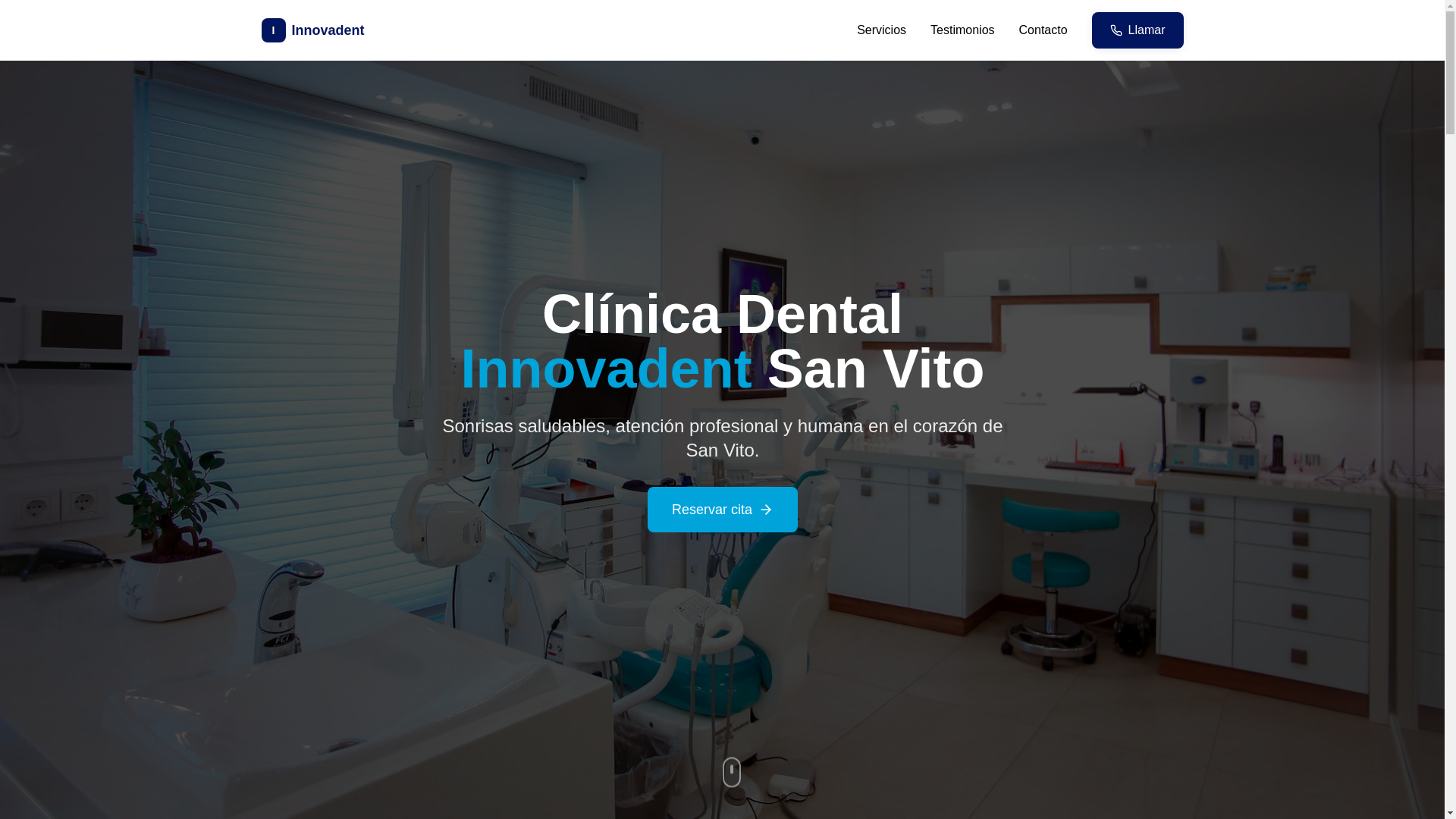 website screenshot of https://innovadentsv.com/