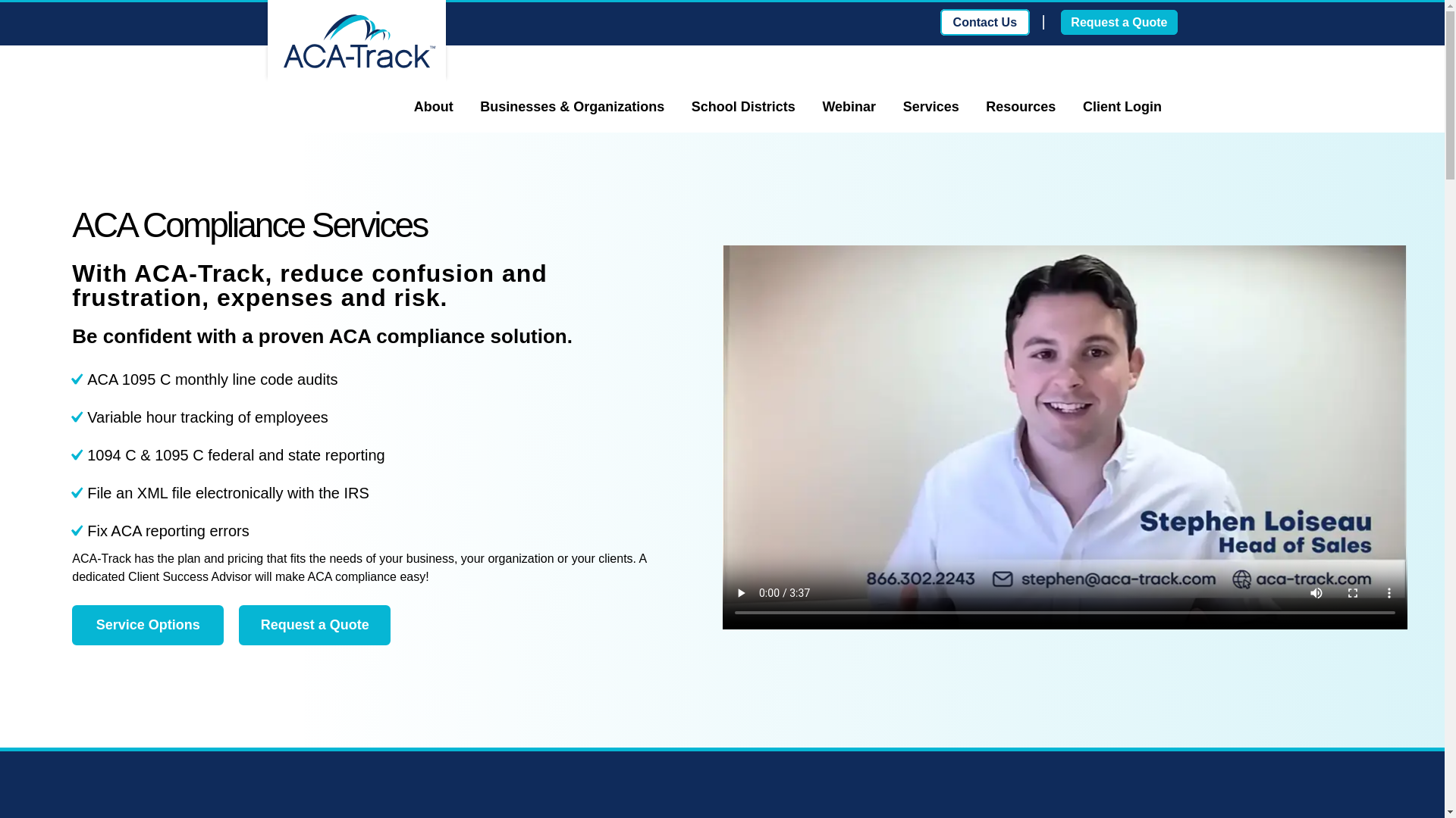 website screenshot of https://trackyouraca.com/