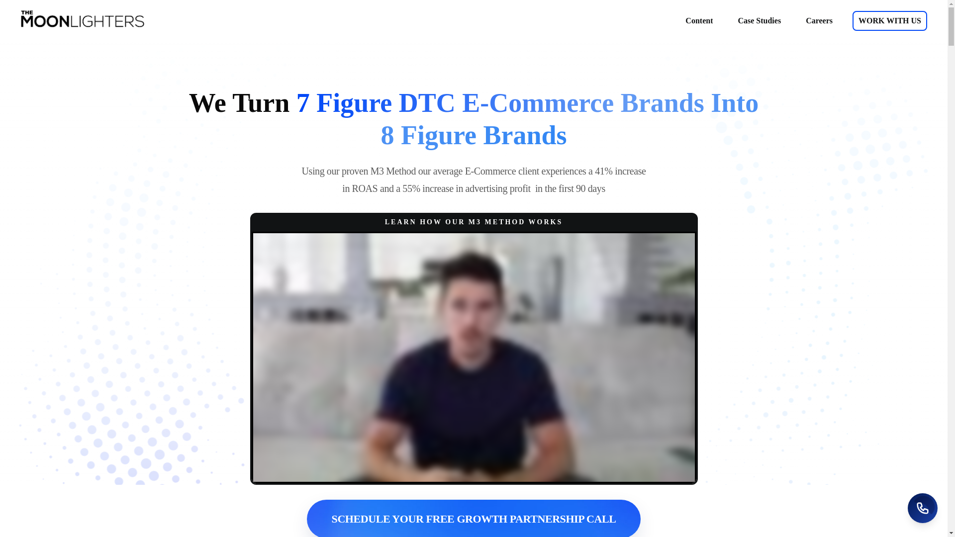 website screenshot of https://moonlightersventures.com/